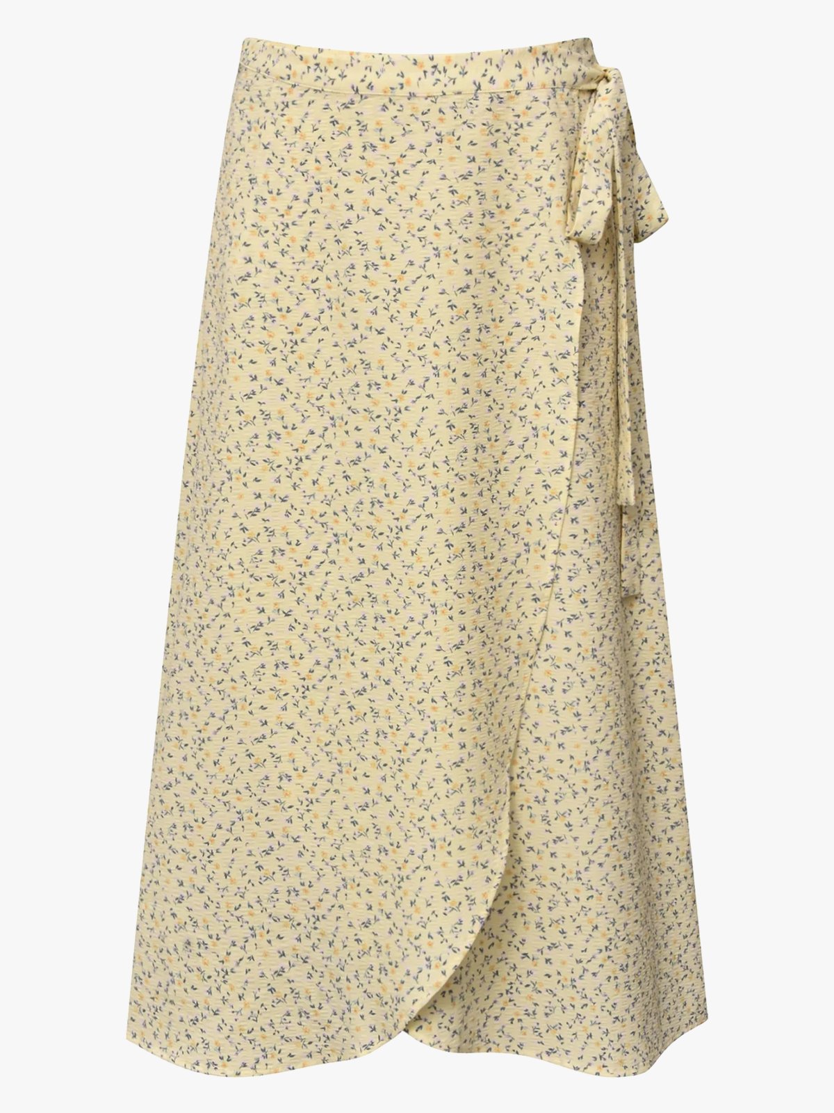 A-View Peony Wrap Skirt Light Yellow