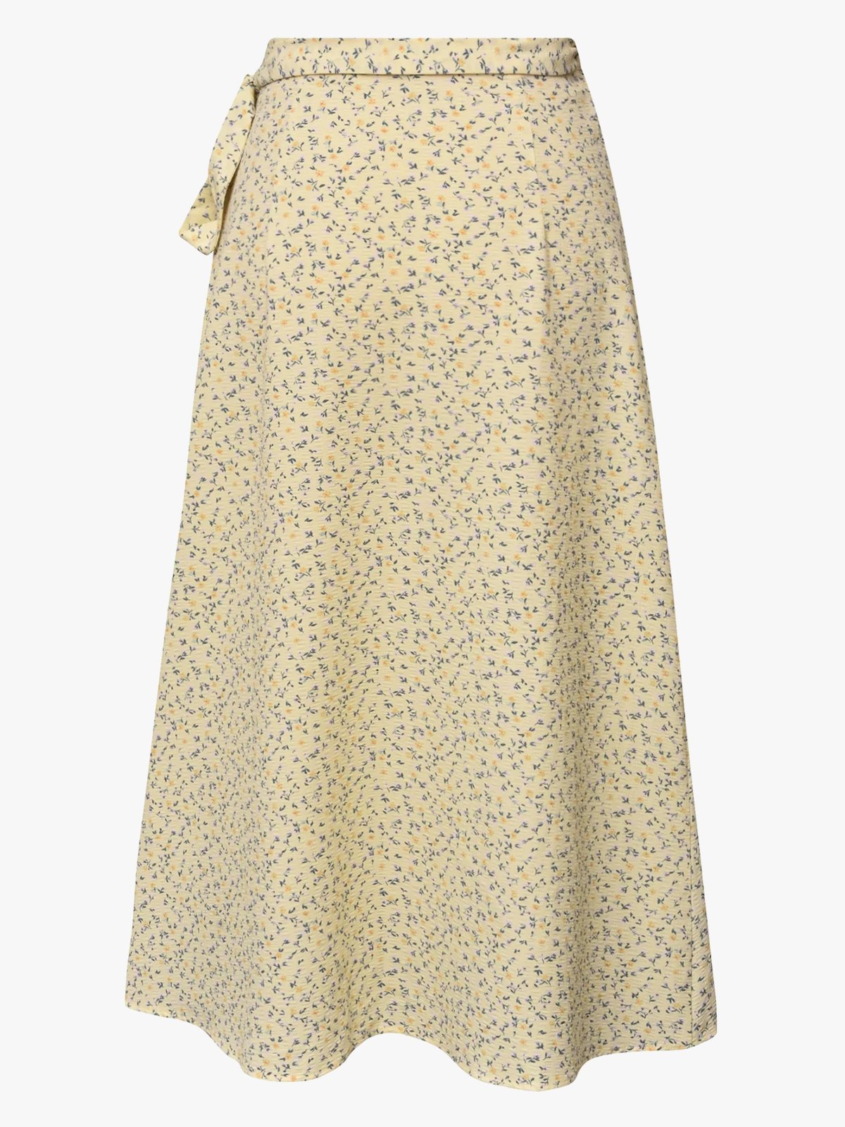 A-View Peony Wrap Skirt Light Yellow