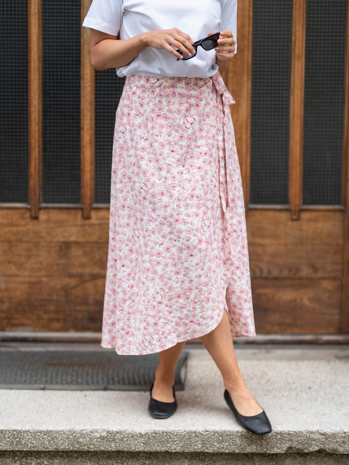 A-View Peony Wrap Skirt Rose/Pink