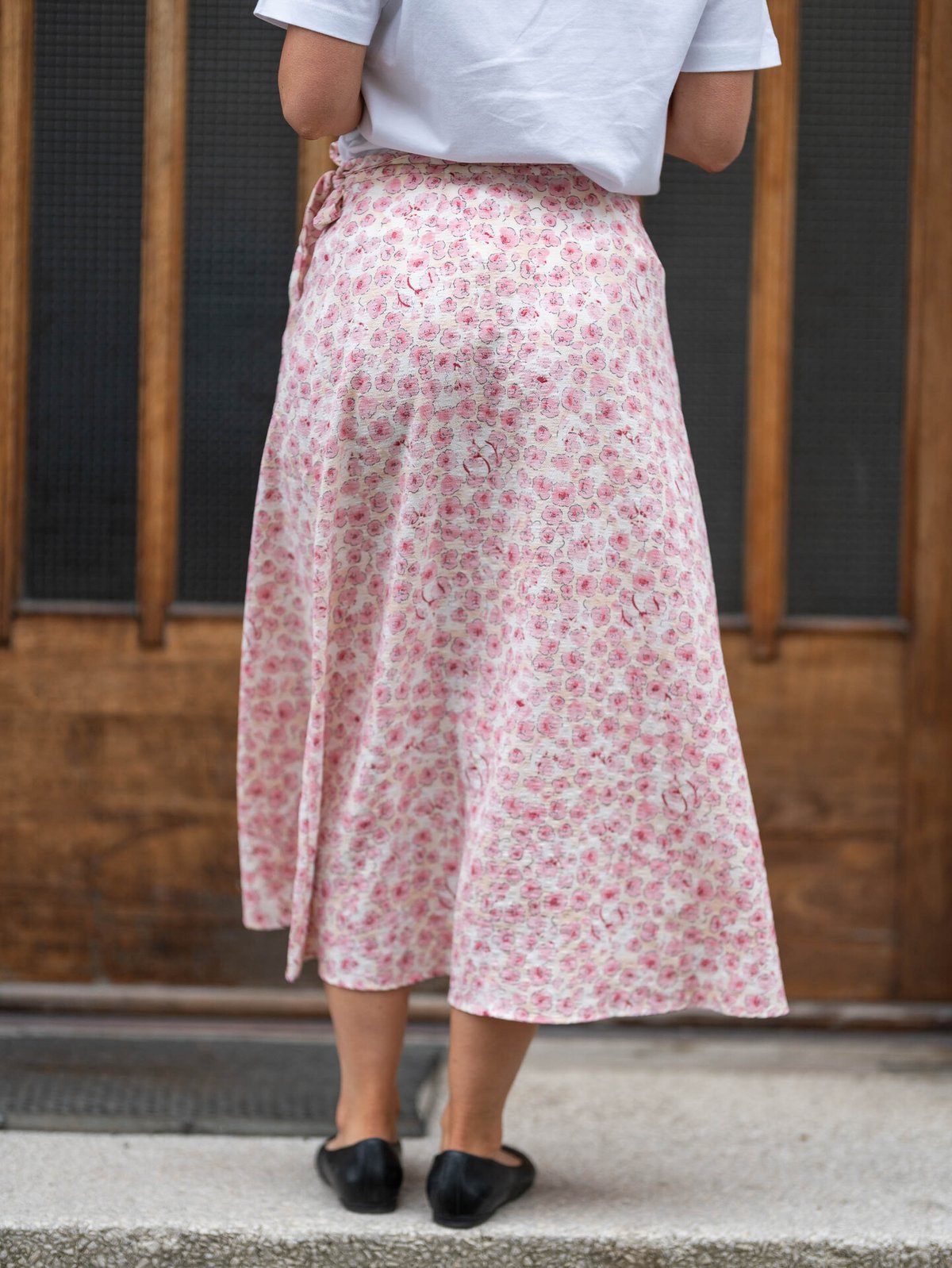 A-View Peony Wrap Skirt Rose/Pink