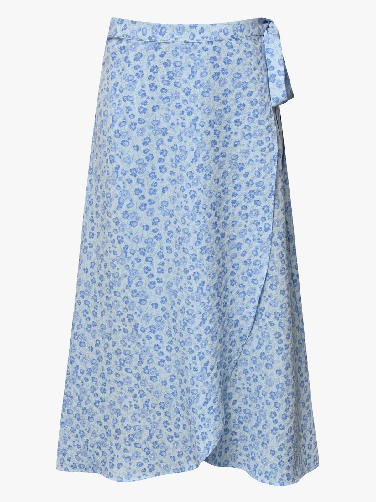A-View Peony Wrap Skirt Sky Blue