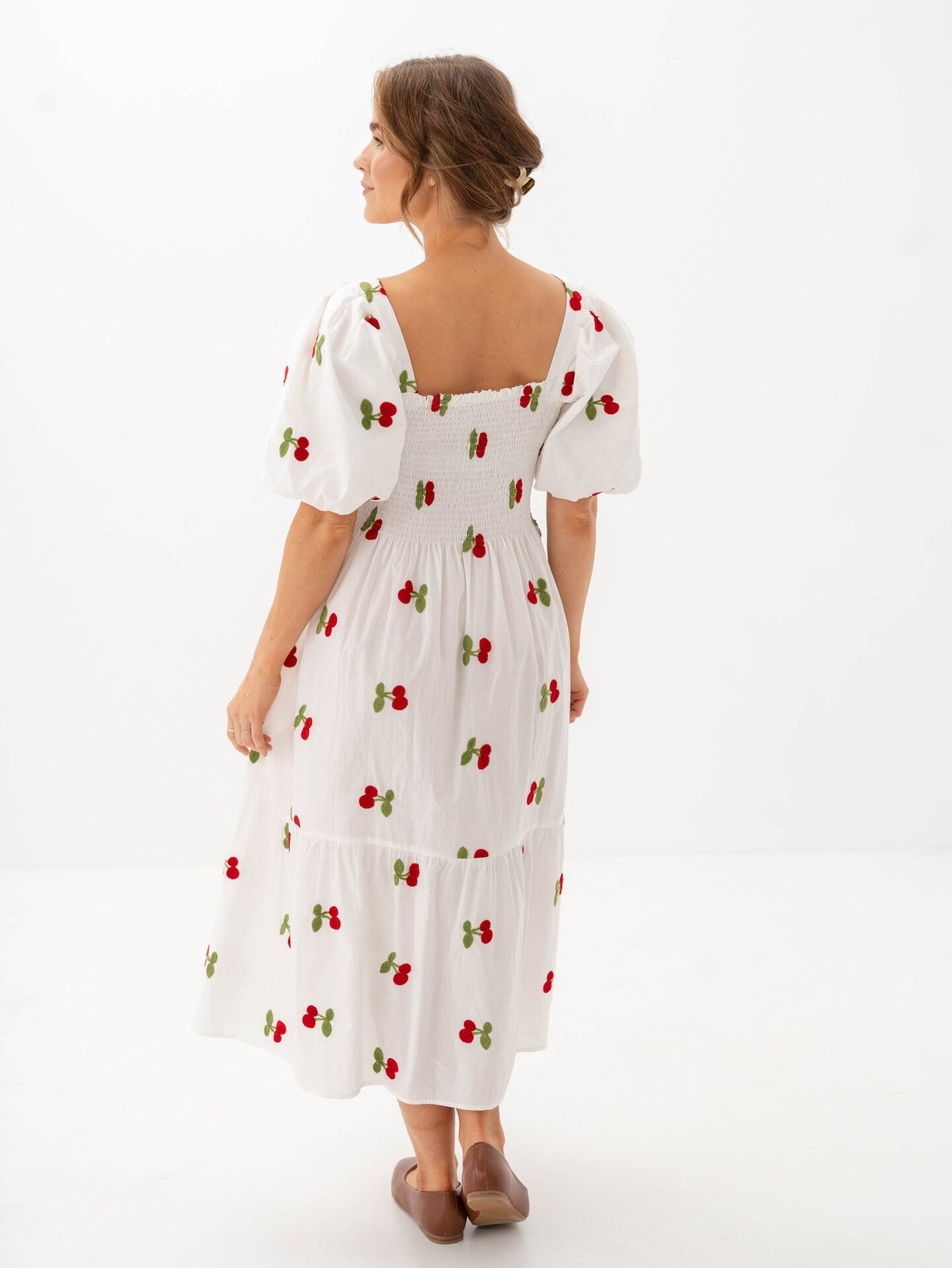 A-View Cheri Fruit Dress White/Red