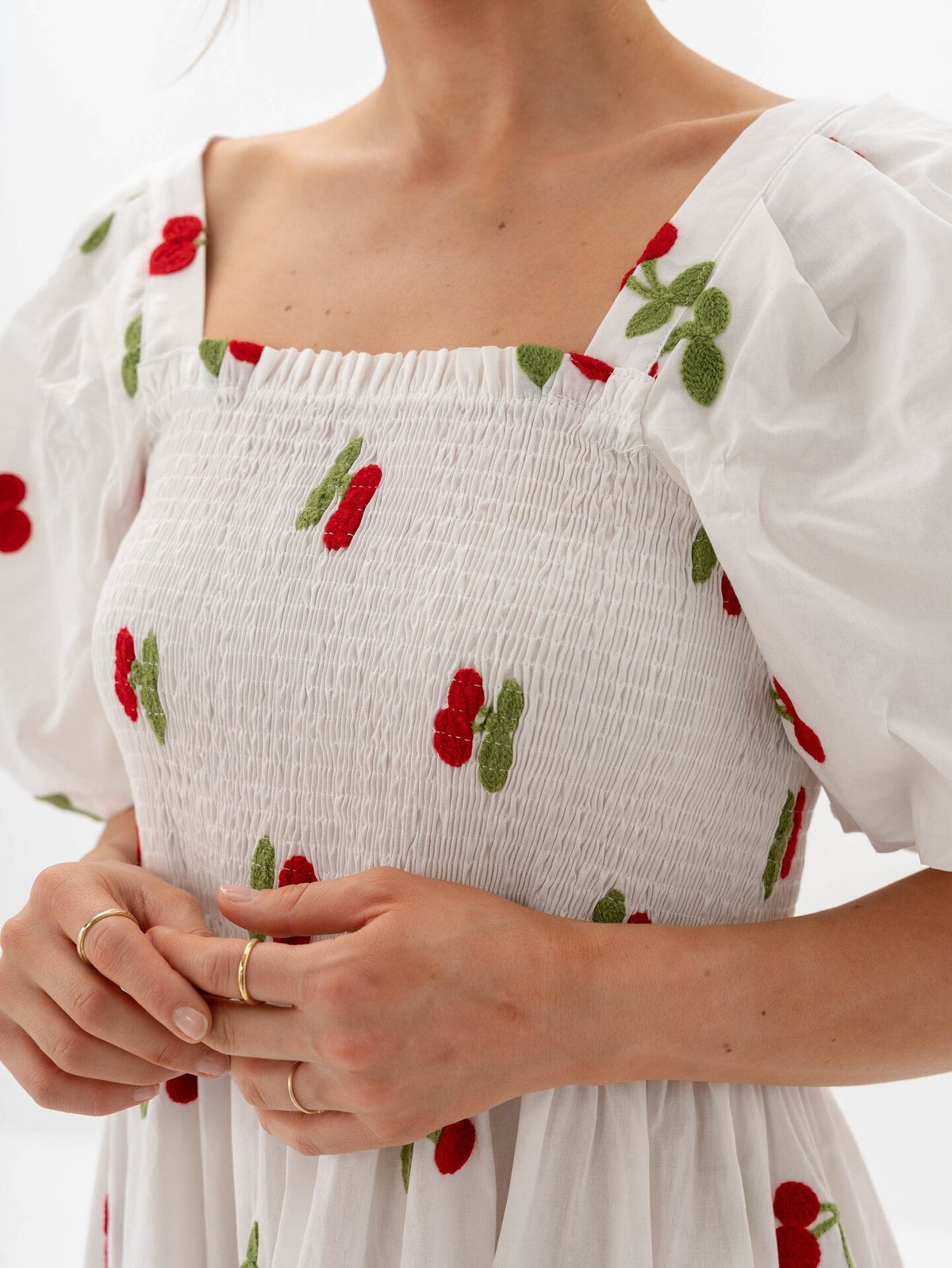 A-View Cheri Fruit Dress White/Red