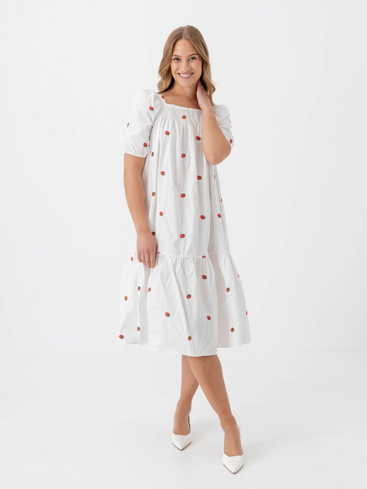 A-View Winnie dress White/Red