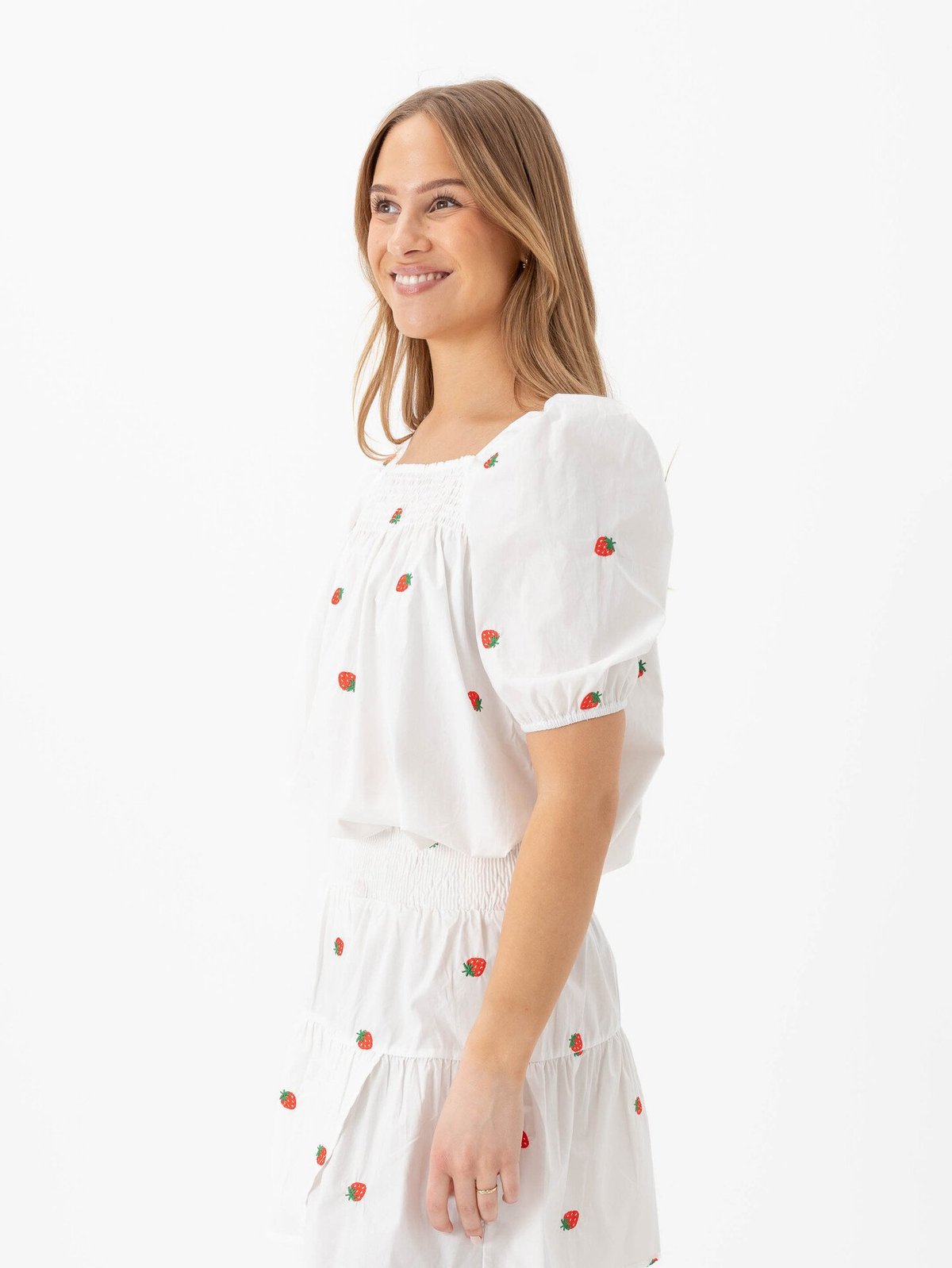 A-View Winnie Blouse White/Red