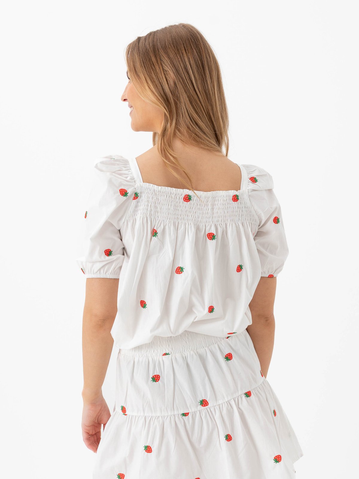 A-View Winnie Blouse White/Red