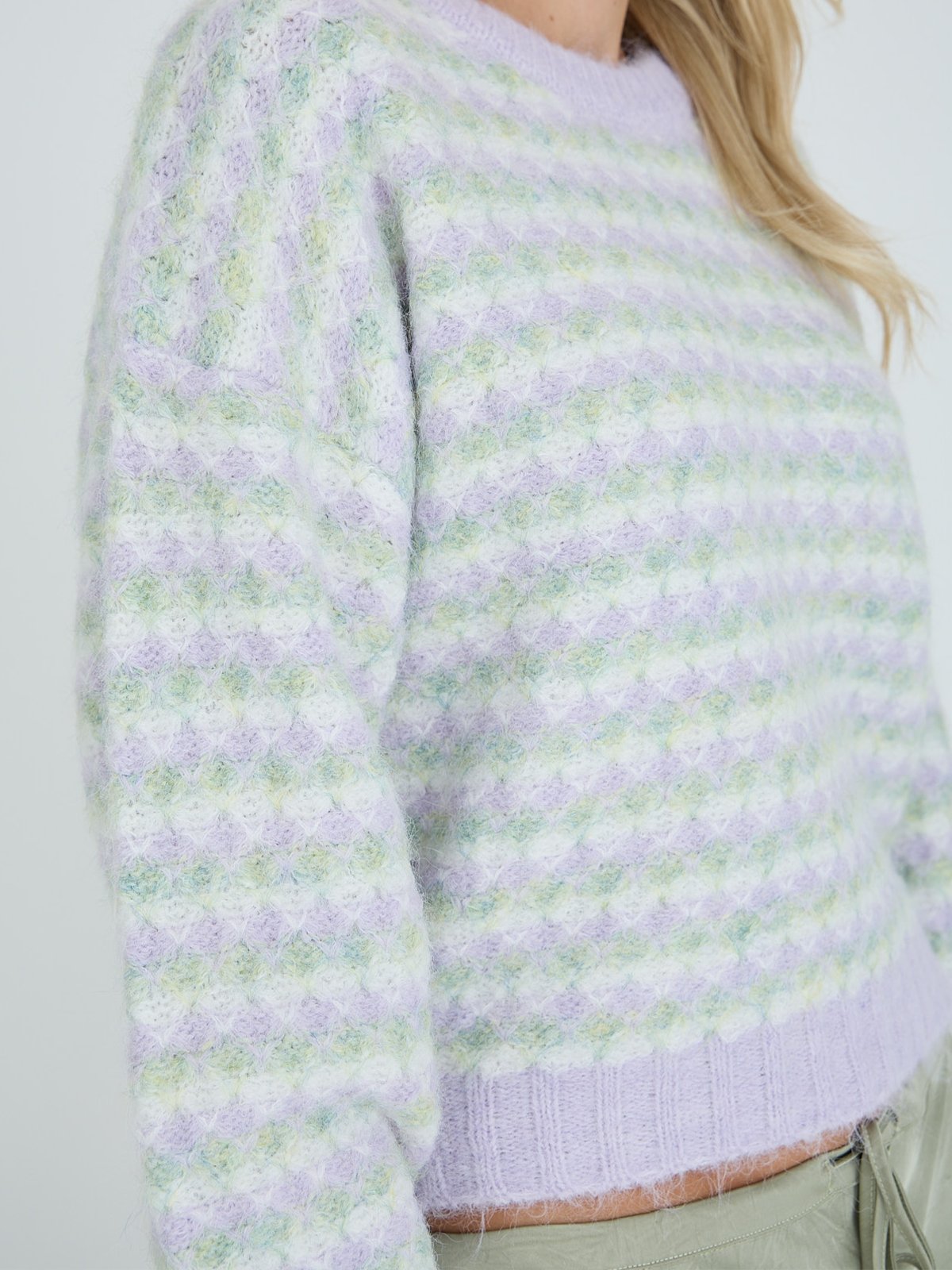 A-View Sassi Knit Pullover Green / Purple