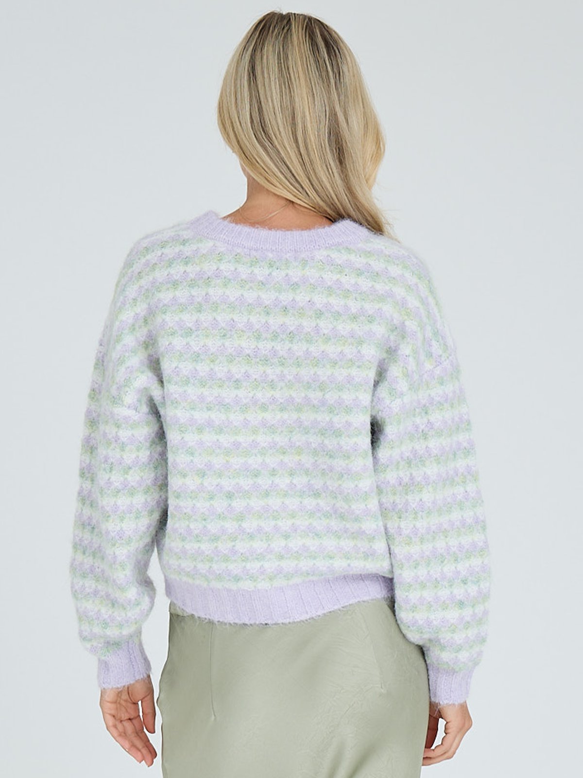 A-View Sassi Knit Pullover Green / Purple