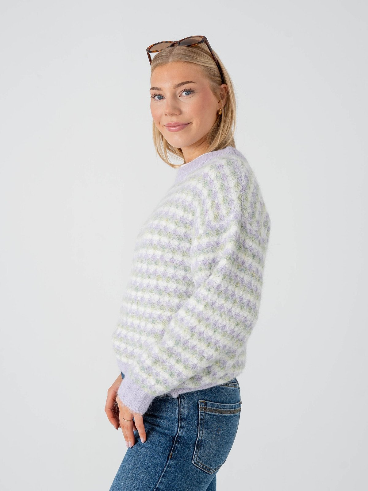 A-View Sassi Knit Pullover Green / Purple