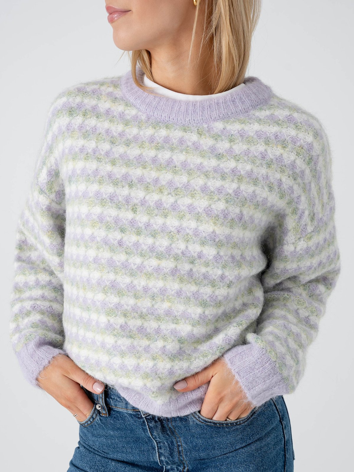 A-View Sassi Knit Pullover Green / Purple