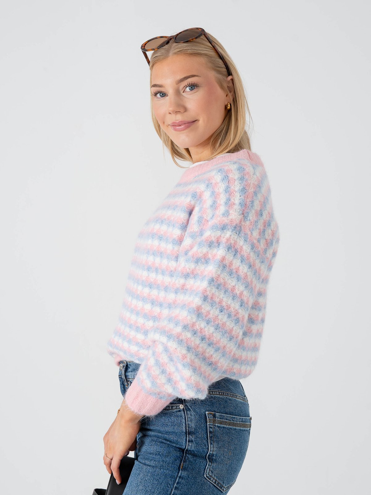 A-View Sassi Knit Pullover Rose / Blue