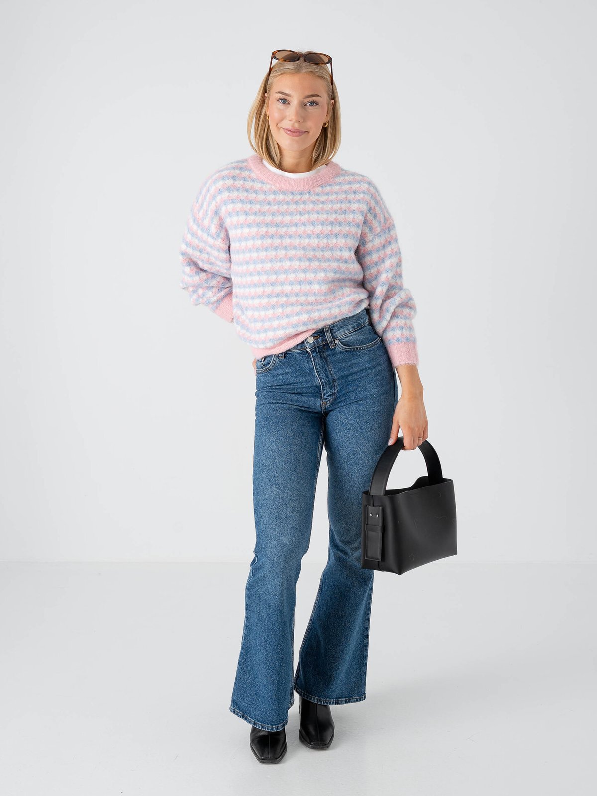 A-View Sassi Knit Pullover Rose / Blue