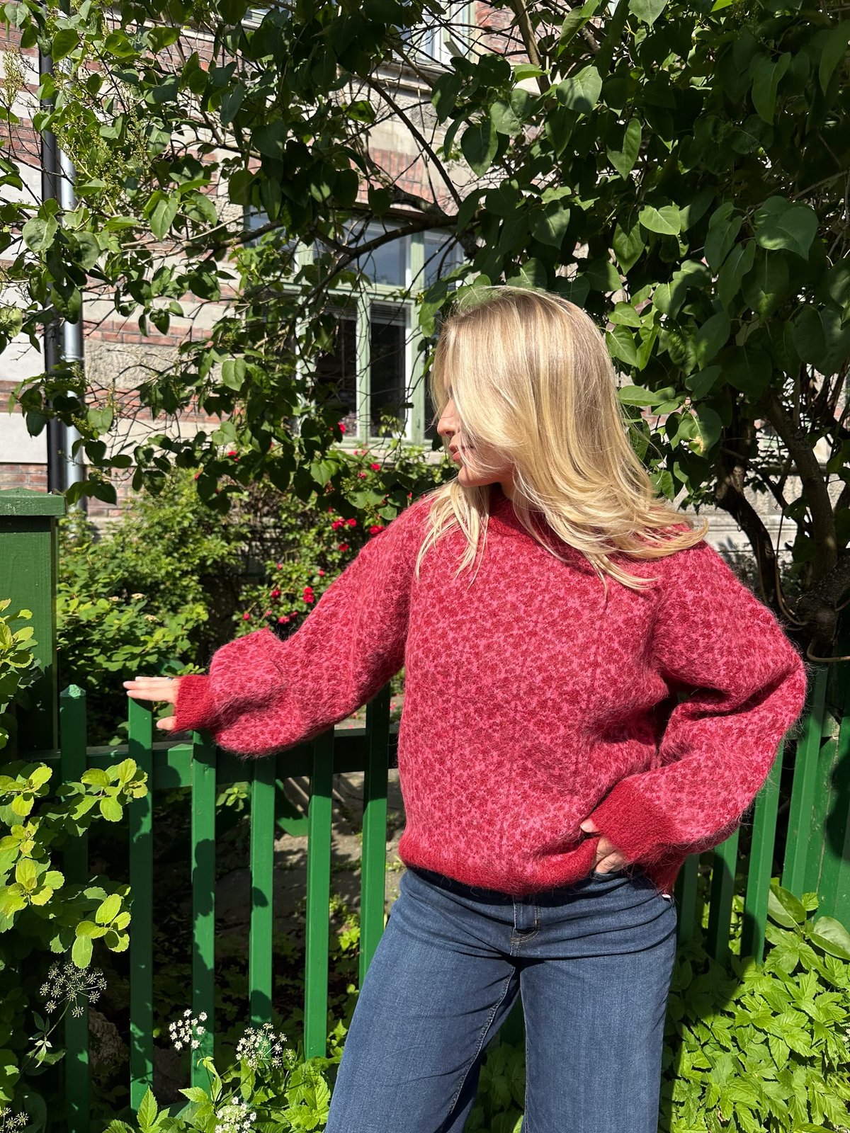 A-View Oslo Knit Pullover 373 Bordeaux/Rose