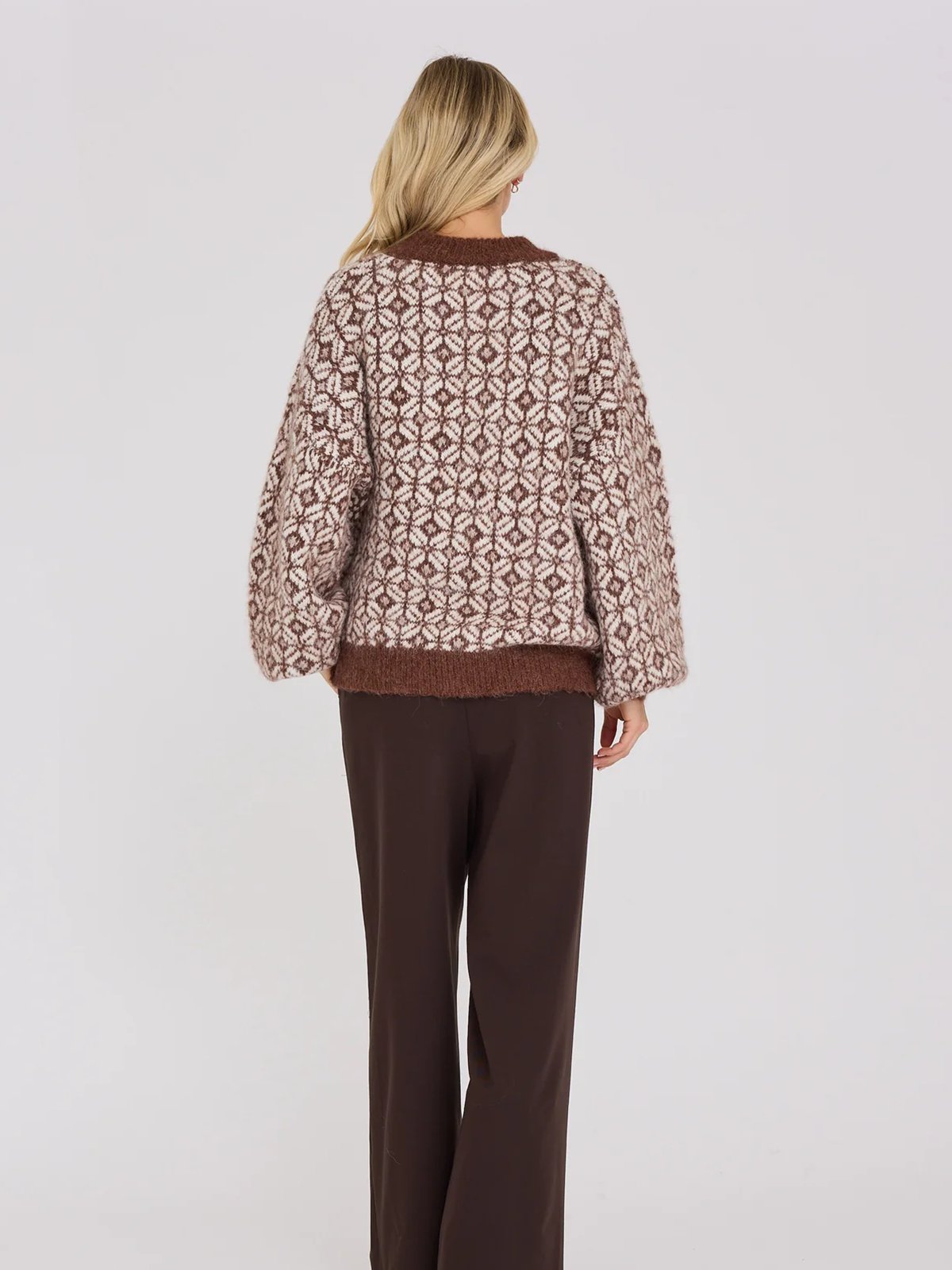 A-View Stavanger Knit Pullover 071 Cream/brown