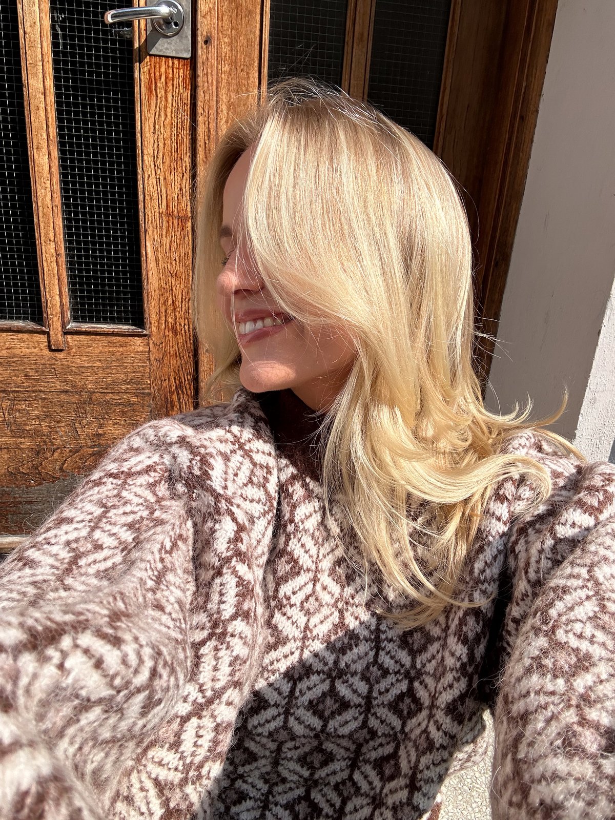 A-View Stavanger Knit Pullover 071 Cream/brown