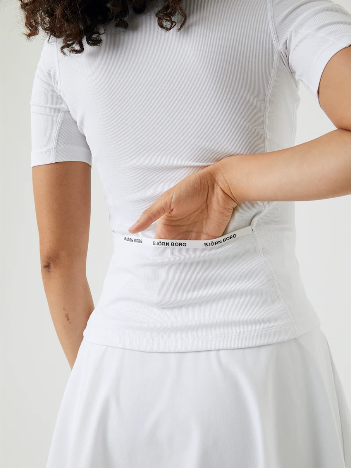 Björn Borg Ace Rib T-Shirt Pocket Brilliant White
