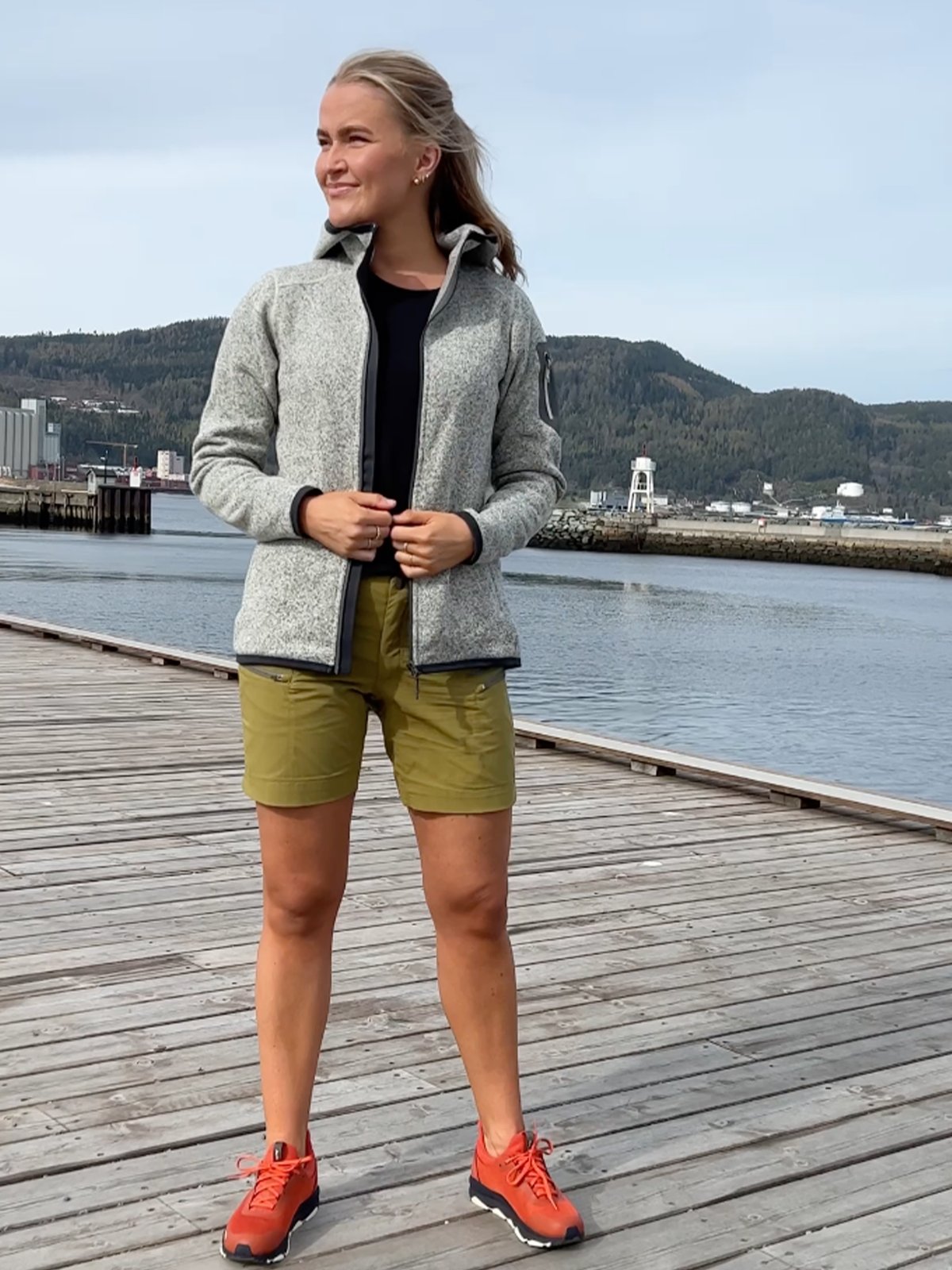 Bergans Kamphaug Knitted Hoodie Chalk Sand