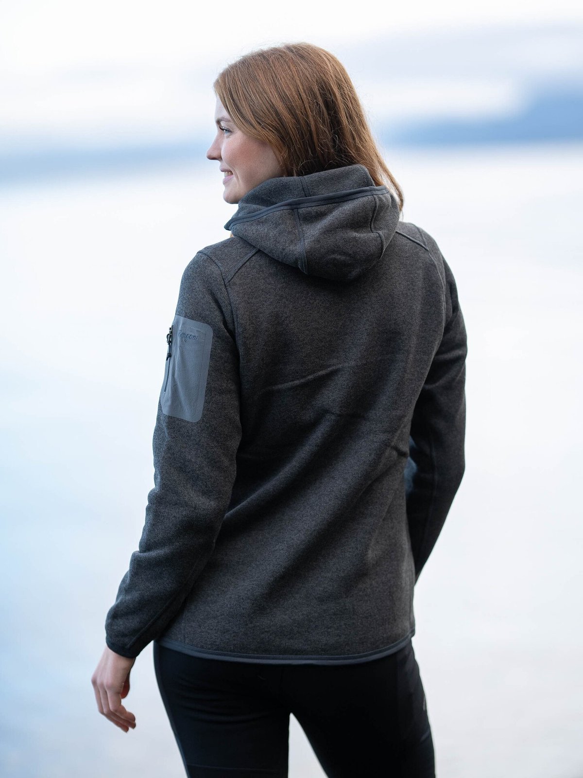 Bergans Kamphaug Knitted Hoodie Dark Shadow Grey