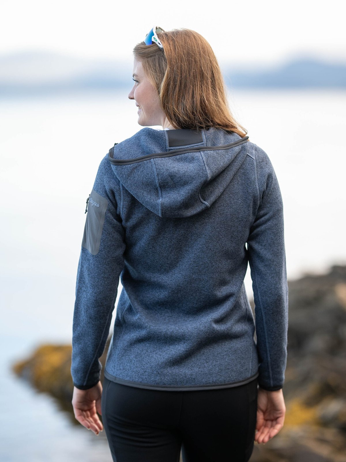 Bergans Kamphaug Knitted Hoodie Granite Blue