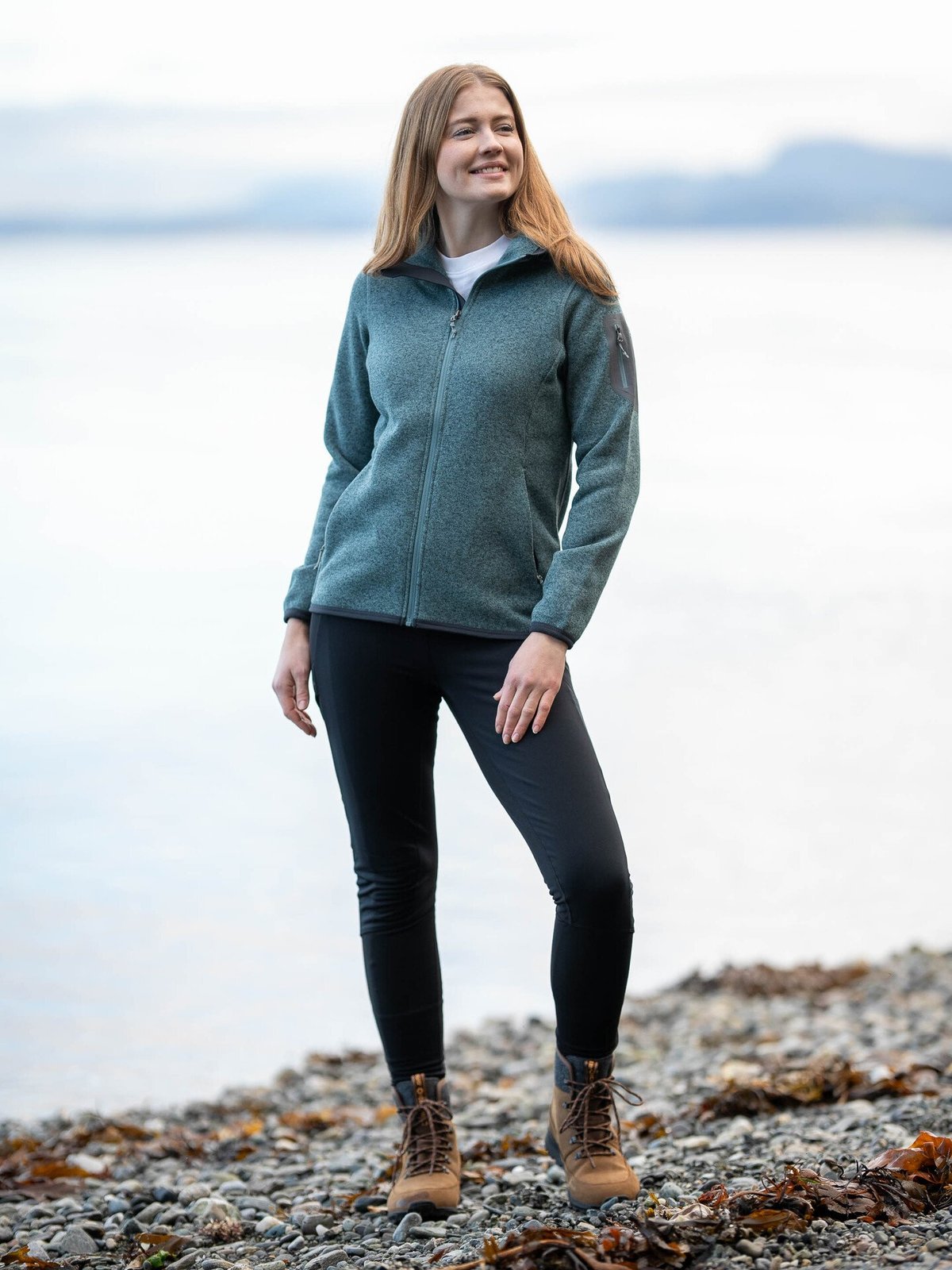 Bergans Kamphaug Knitted Hoodie Grey Sage