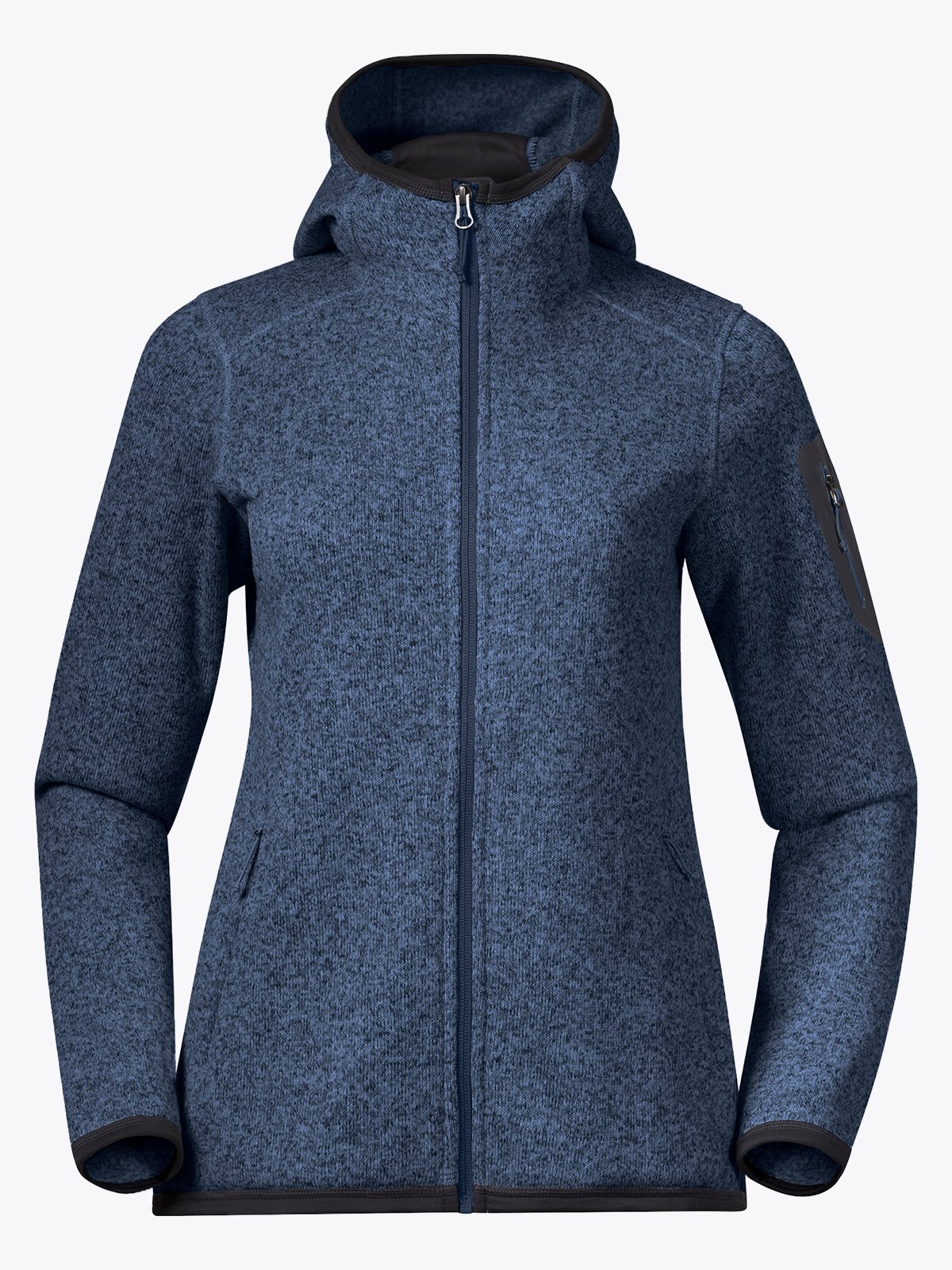 Bergans Kamphaug Knitted Hoodie Orion Blue