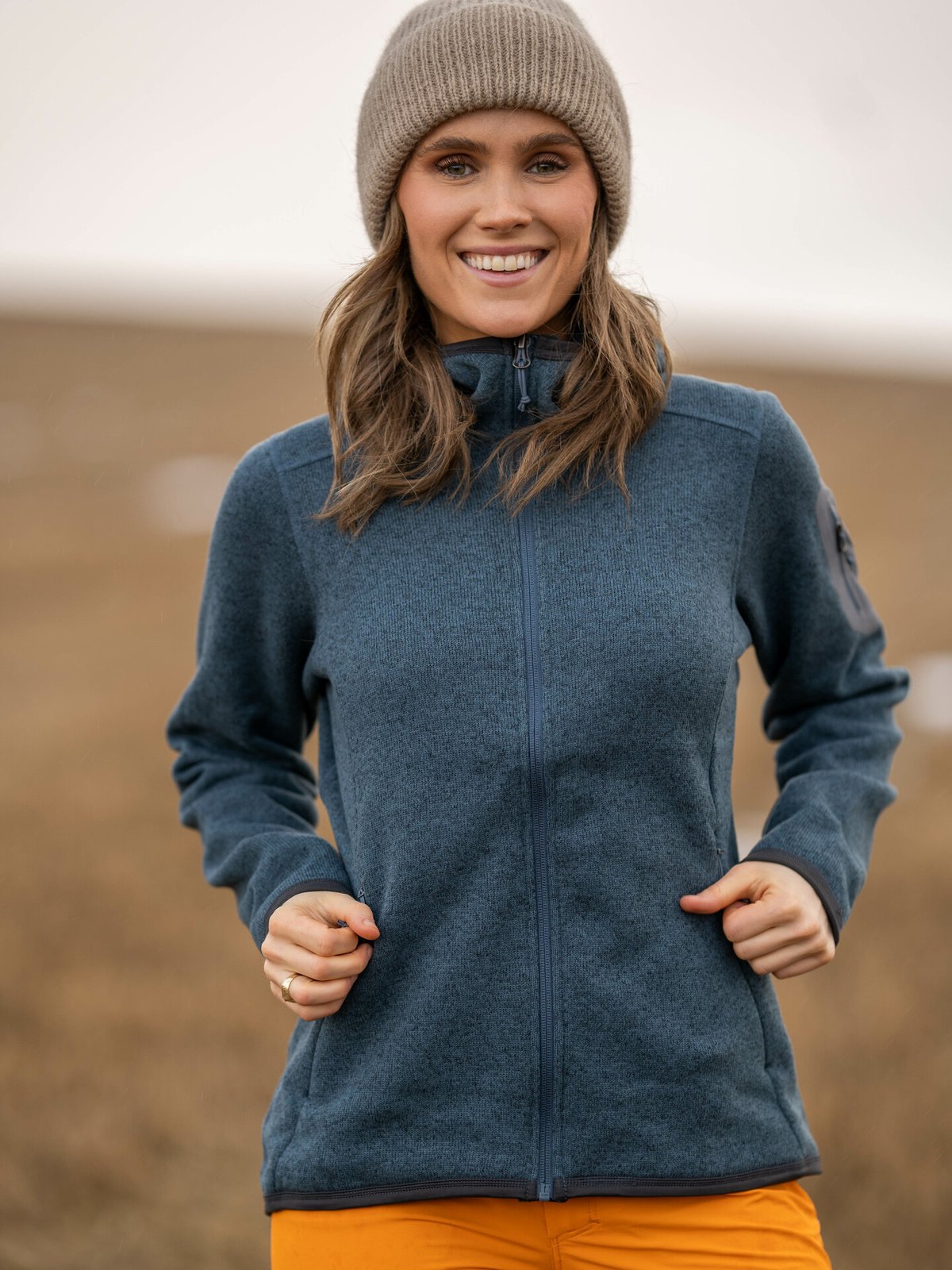 Bergans Kamphaug Knitted Hoodie Orion Blue