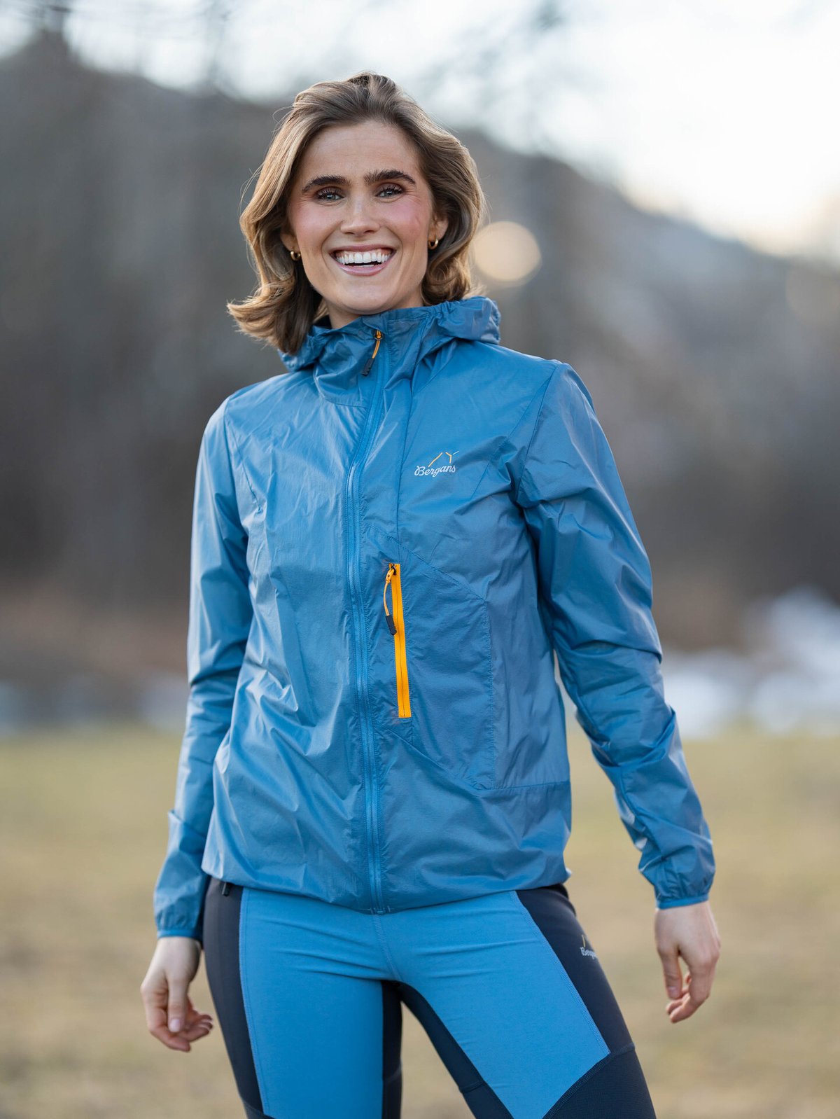 Bergans Y LightLine Pure Windbreaker Jacket Women Elemental Blue