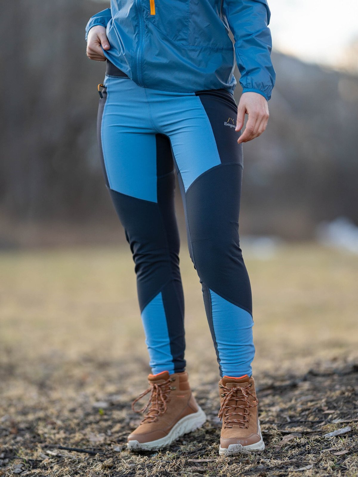 Bergans Y LightLine Progressive Tights Women Elemental Blue / Dark Shadow Grey