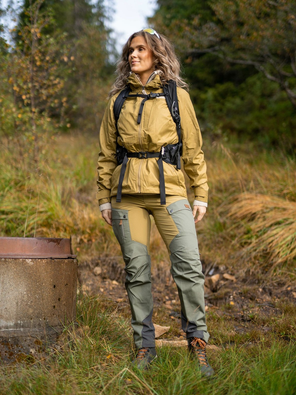 Bergans Nordmarka Favor Outdoor Pants Women Green Mud / Olive Green