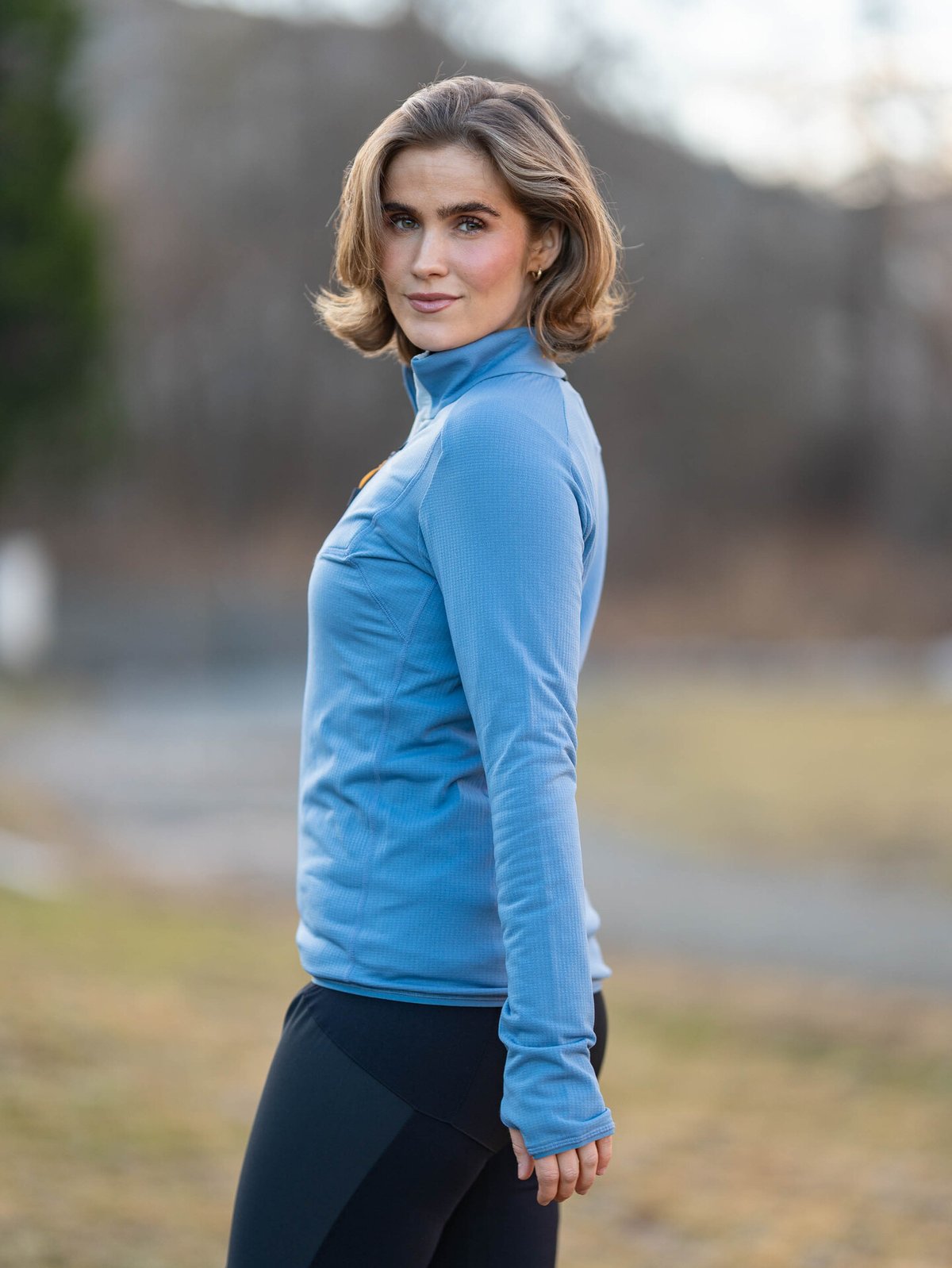 Bergans Y LightLine Essence Midlayer Jacket Women Elemental Blue / Pearl Grey