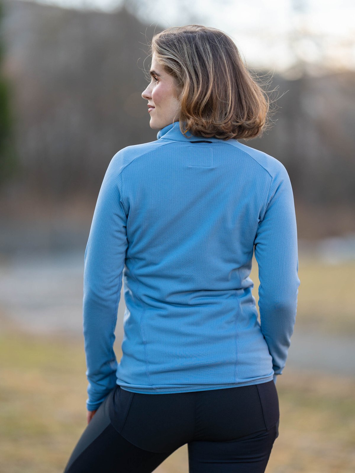 Bergans Y LightLine Essence Midlayer Jacket Women Elemental Blue / Pearl Grey