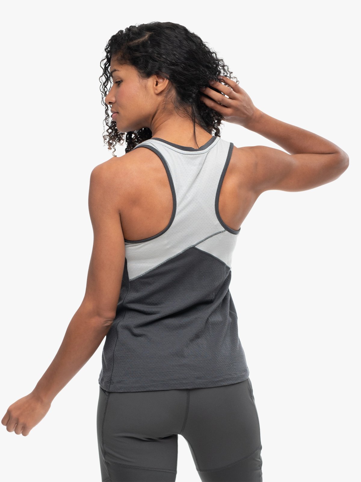 Bergans Y LightLine Merino Top Women Dark Shadow Grey / Pearl Grey