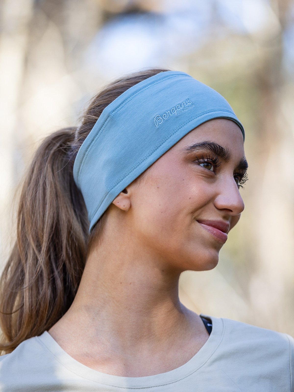 Bergans Cotton Headband Smoke Blue