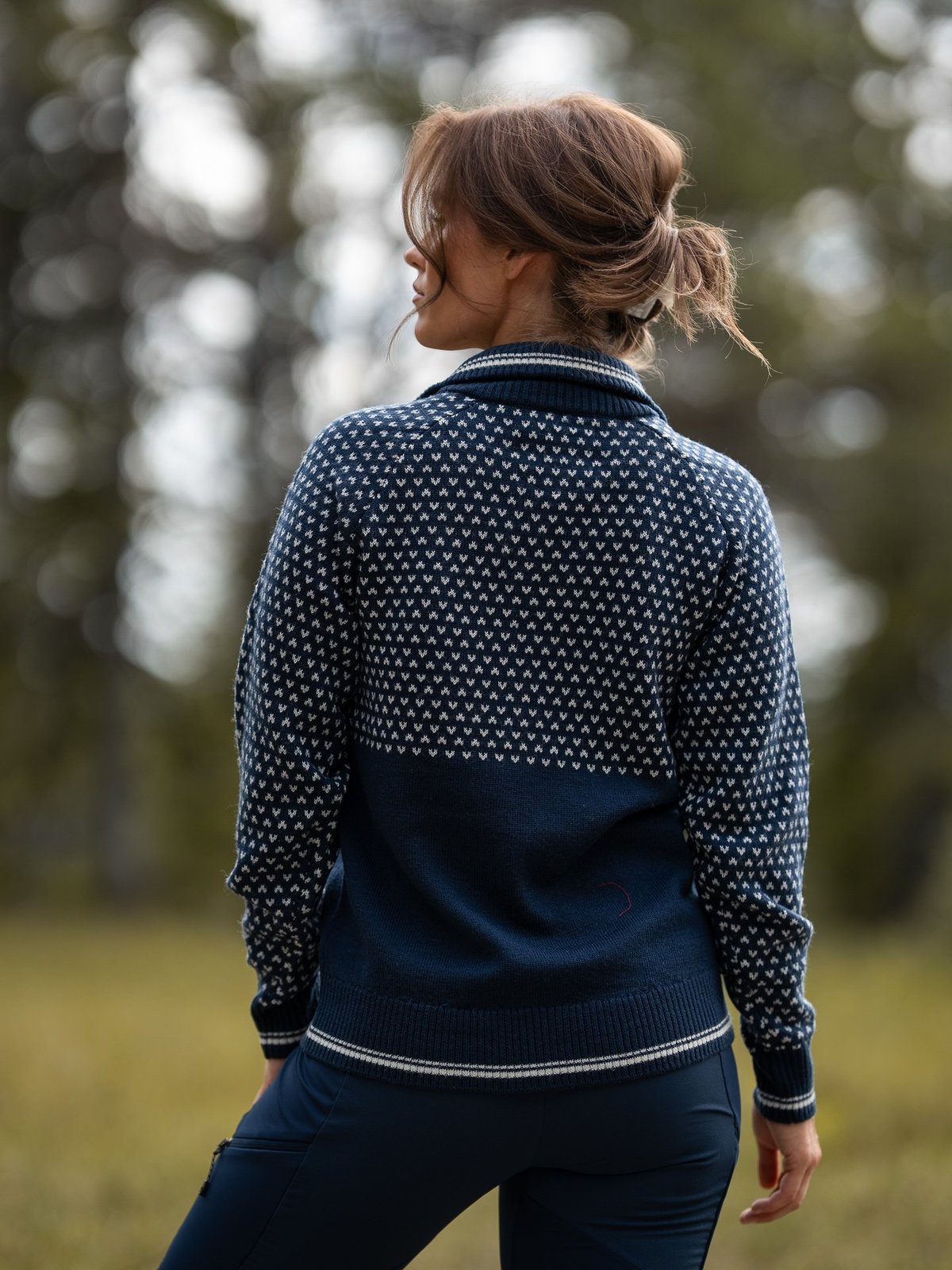 Bergans Alvdal Wool Half Zip Navy / Vanilla White