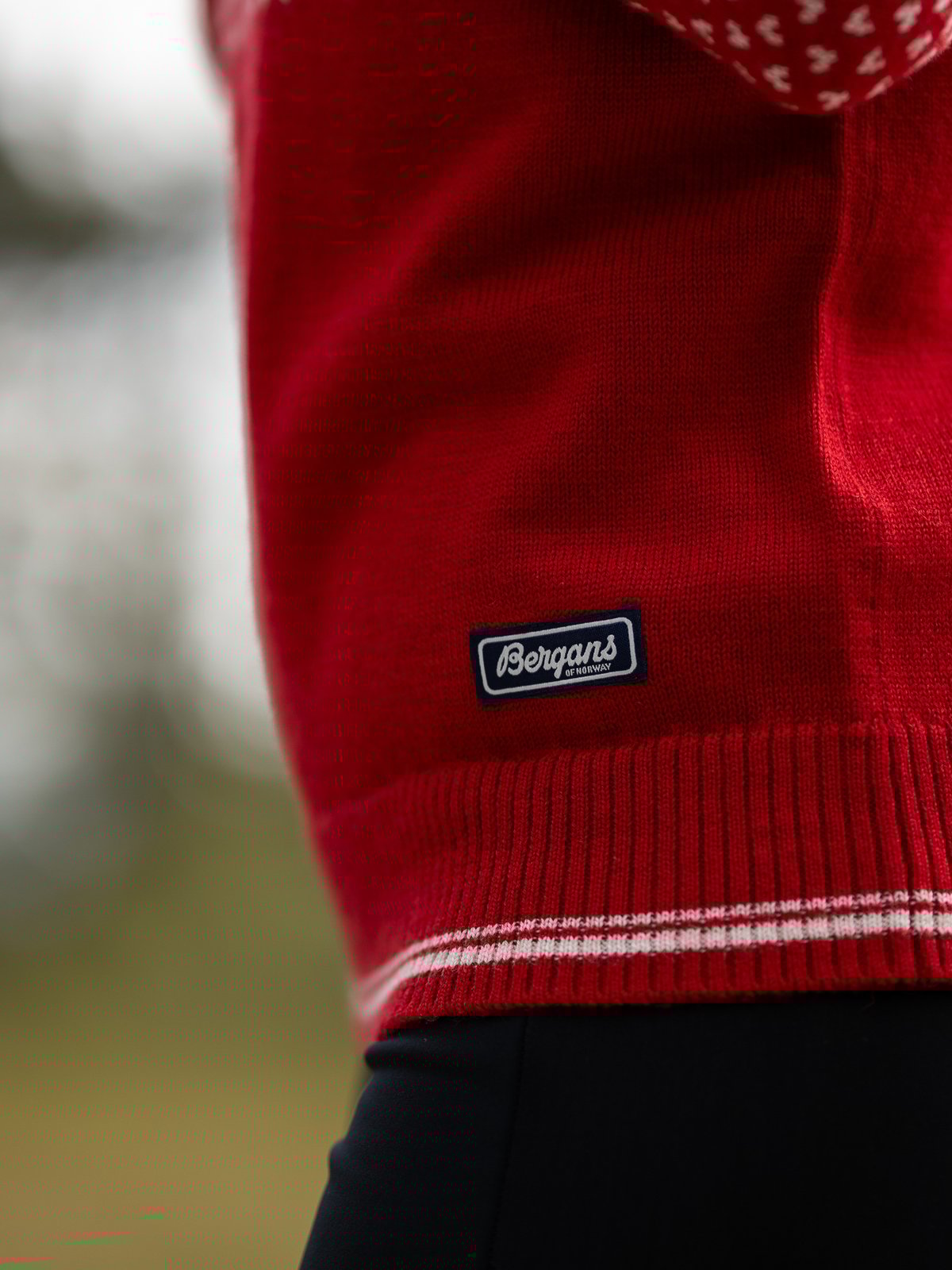 Bergans Alvdal Wool Half Zip Red / Vanilla White