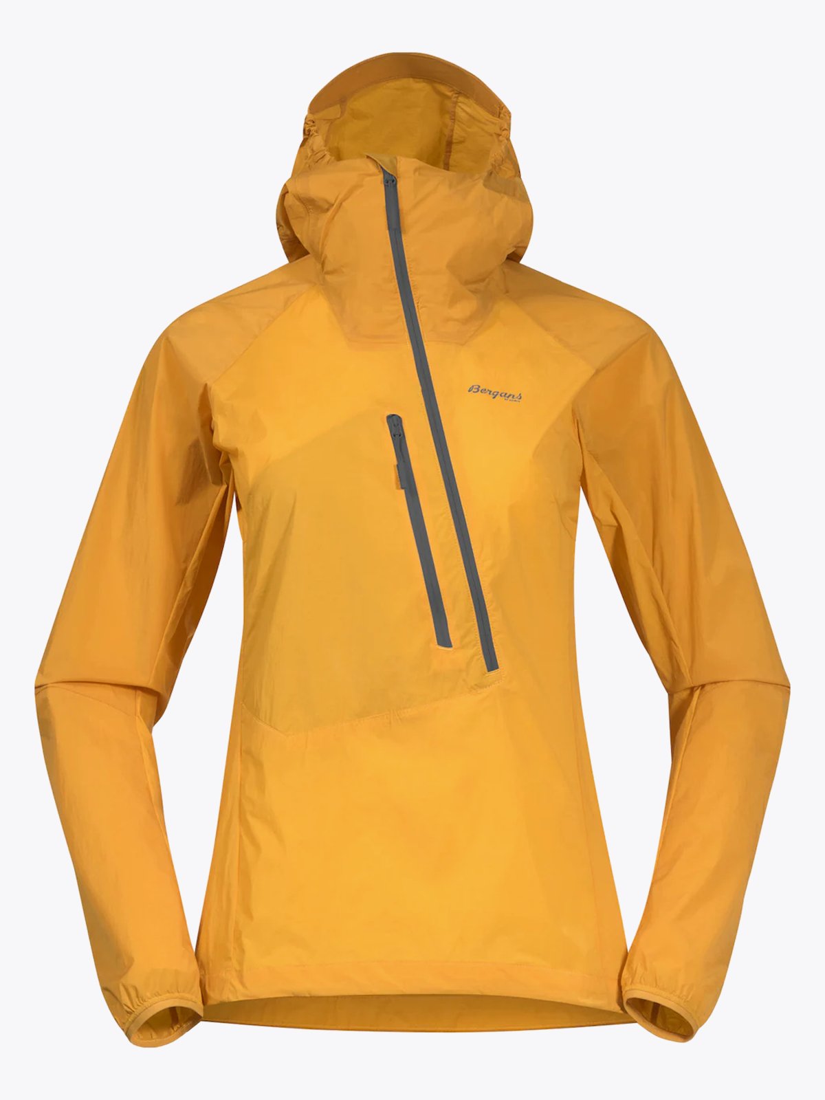 Bergans Cecilie Light Wind Anorak Light Golden Yellow / Golden Yellow / Solid Dark Grey