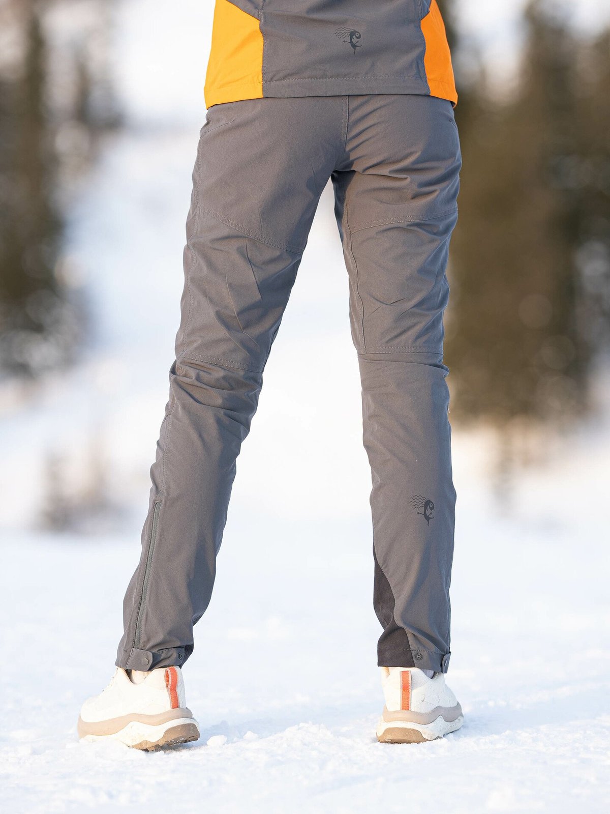 Bergans Cecilie Mountain Softshell Pants Solid Dark Grey / Cloudberry Yellow