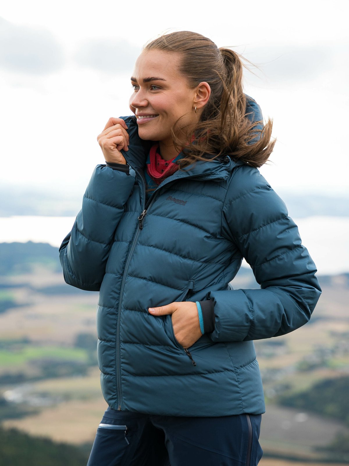 Bergans Lava Medium Down Jacket w/Hood Women Orion Blue