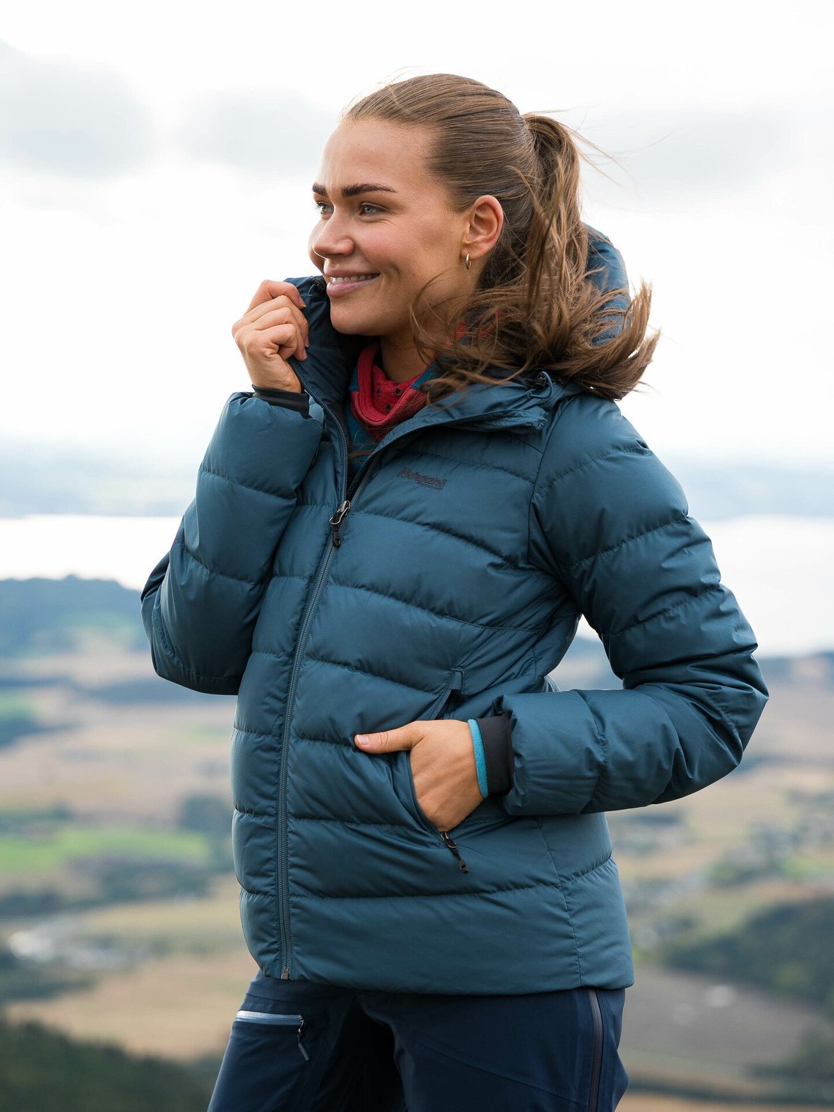 Bergans Lava Medium Down Jacket w/Hood Women Orion Blue