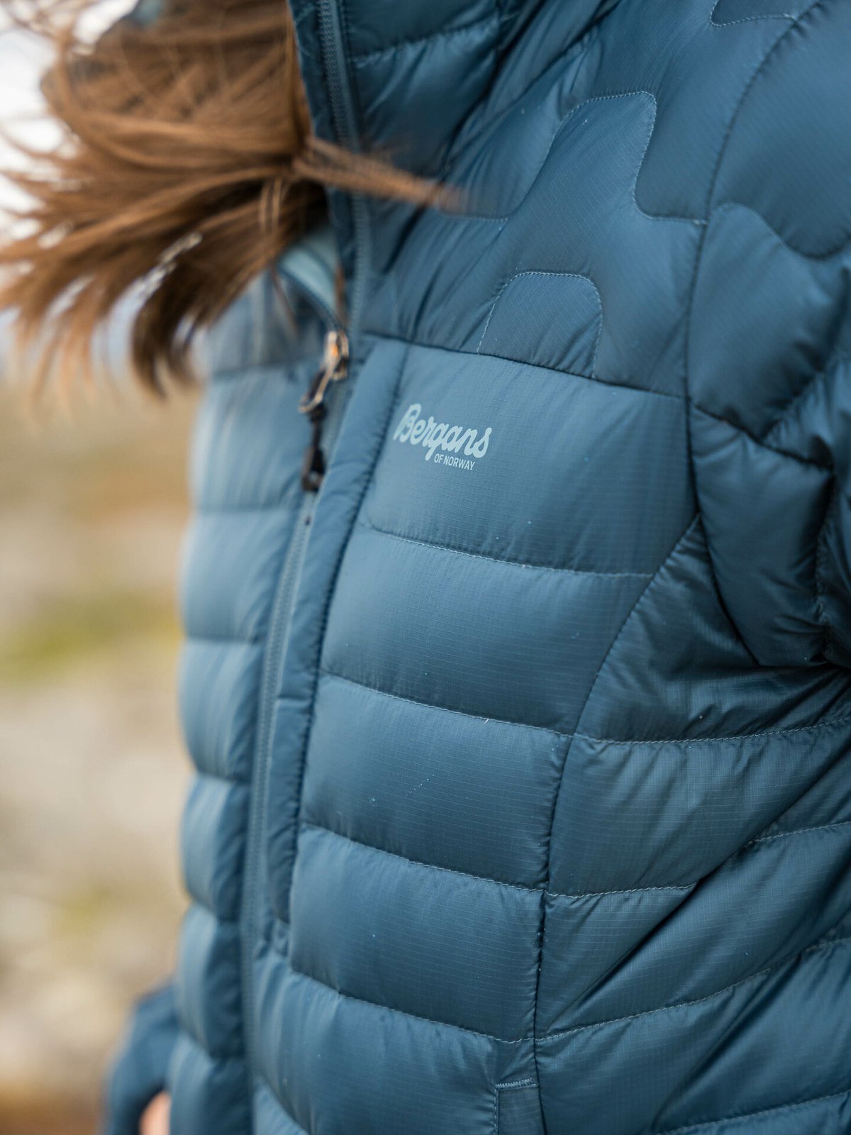 Bergans Lava Medium Down Jacket w/Hood Women Orion Blue