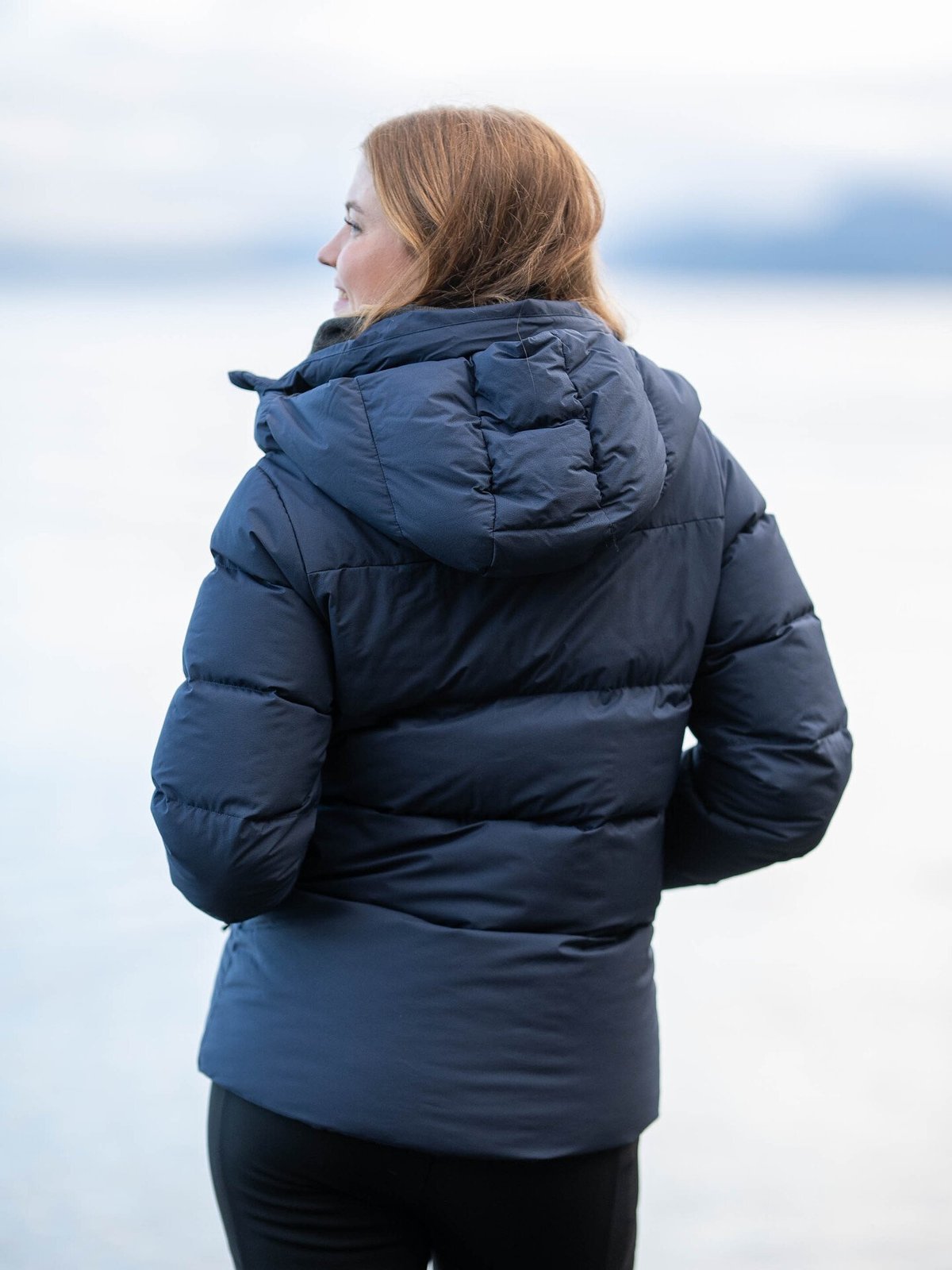 Bergans Lava Warm Down Jacket w/Hood Women Navy Blue