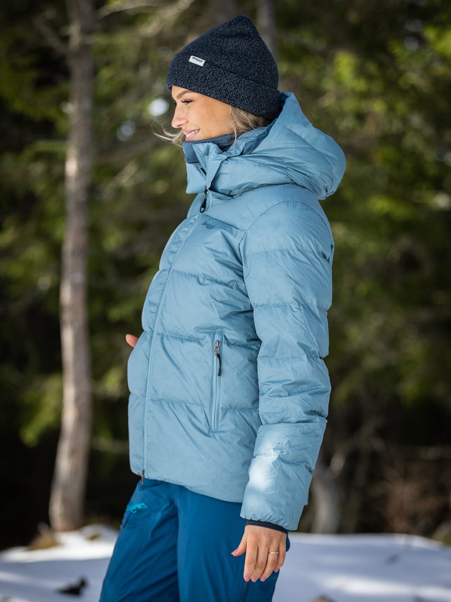 Bergans Lava Warm Down Jacket w/Hood Women Smoke Blue