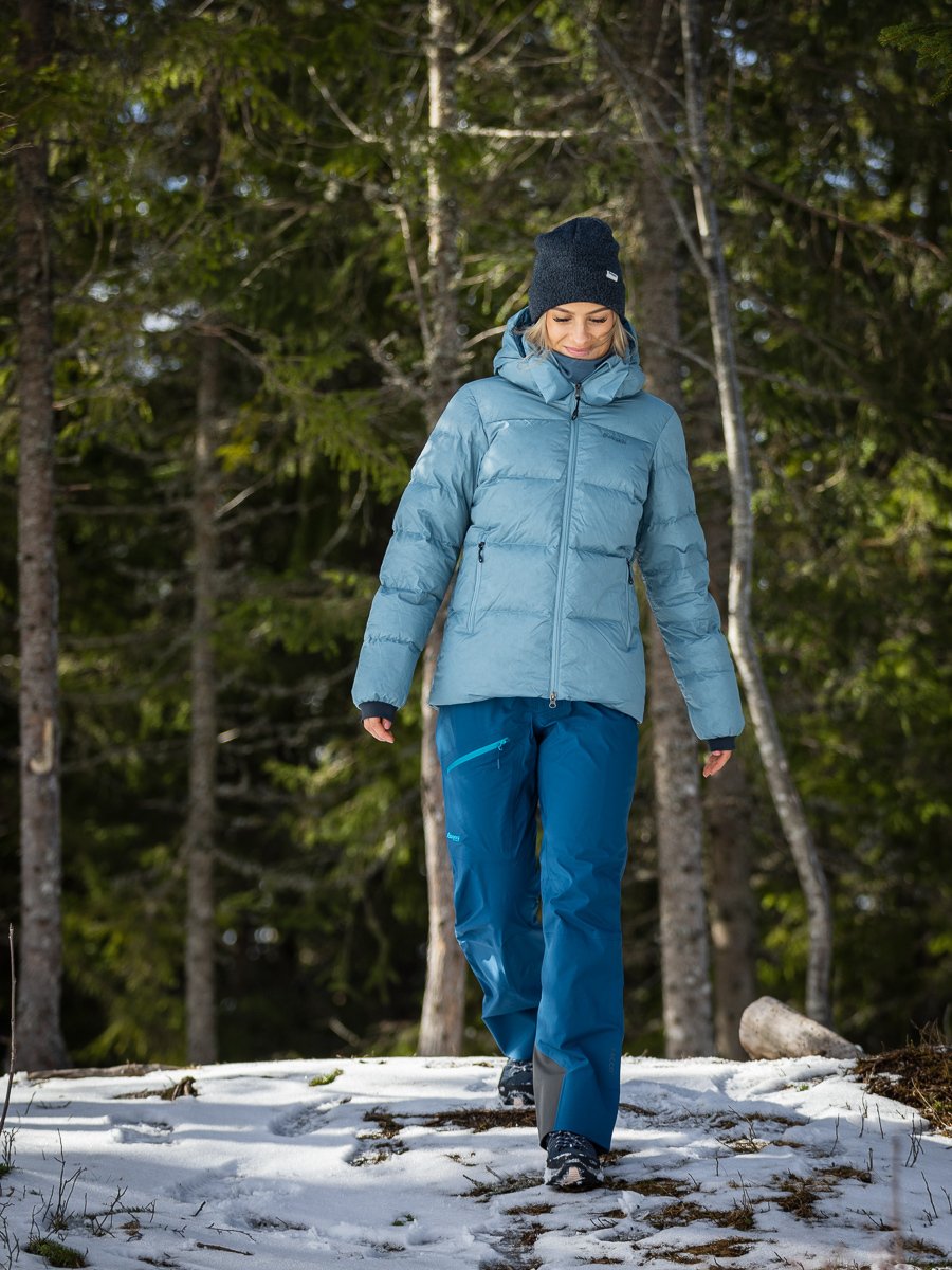 Bergans Lava Warm Down Jacket w/Hood Women Smoke Blue
