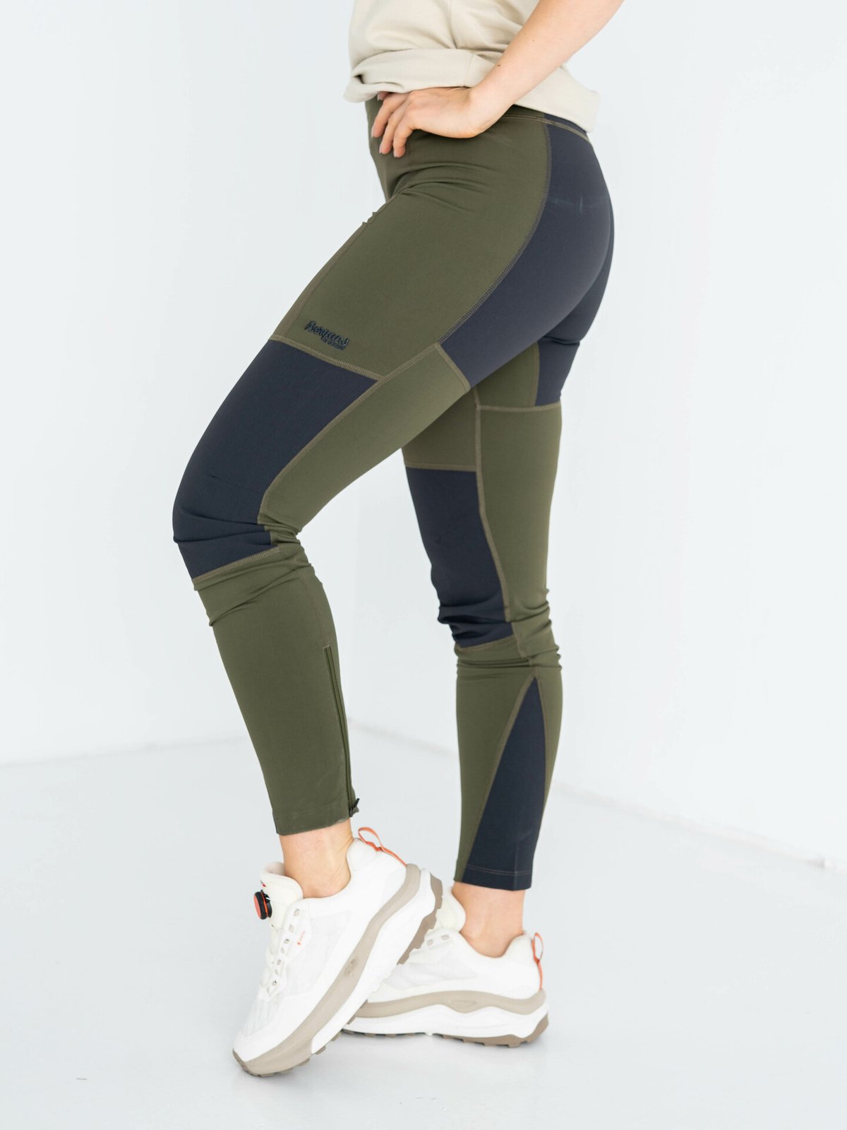 Bergans Fløyen Outdoor Tights Dark Green Mud / Dark Shadow Grey