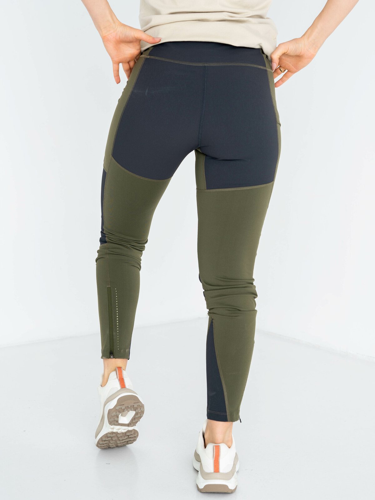 Bergans Fløyen Outdoor Tights Dark Green Mud / Dark Shadow Grey