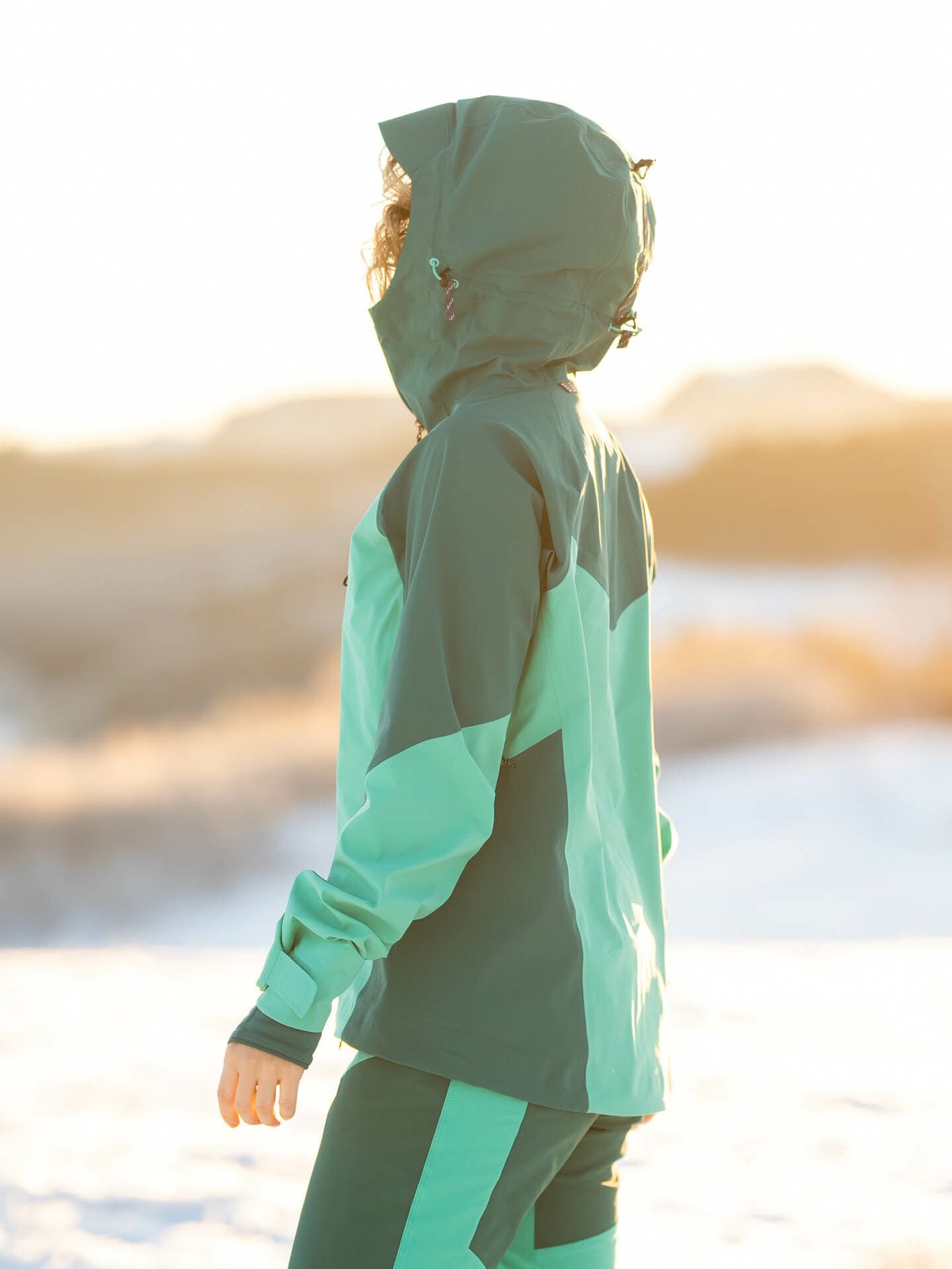 Bergans Tind 3-Lags Shell Jacket Women Light Malachite Green / Malachite Green