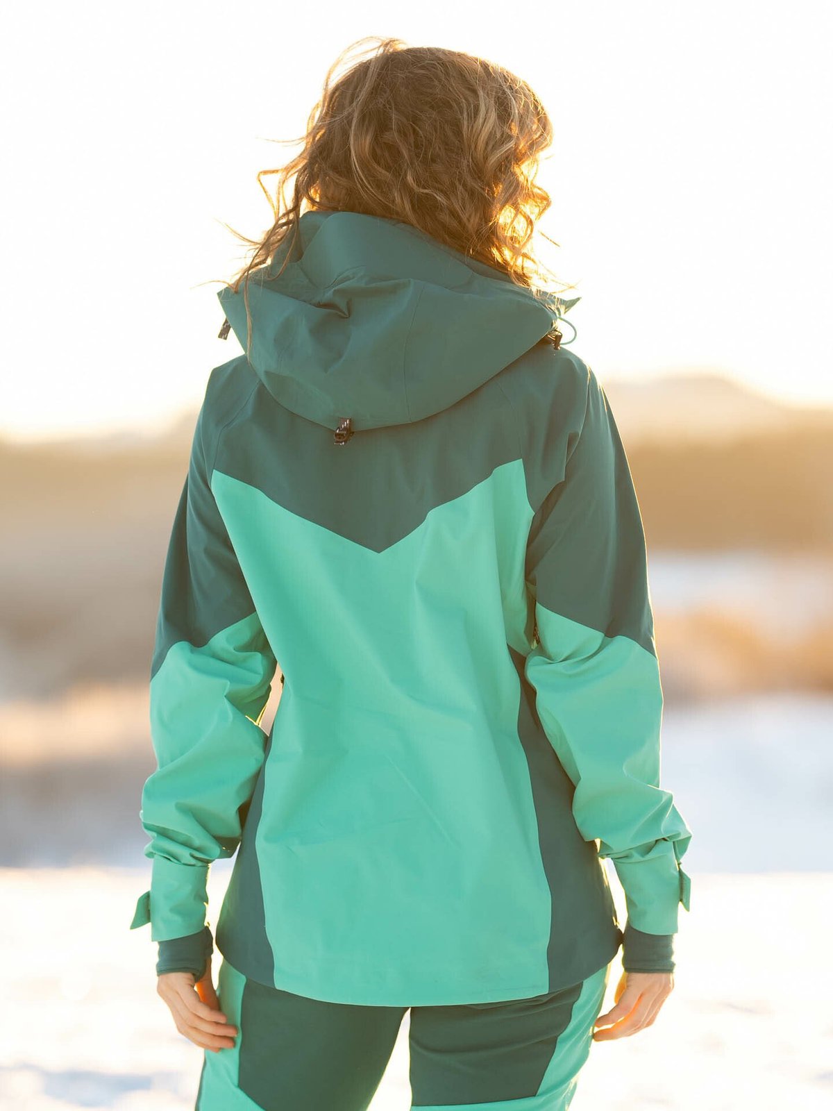 Bergans Tind 3-Lags Shell Jacket Women Light Malachite Green / Malachite Green