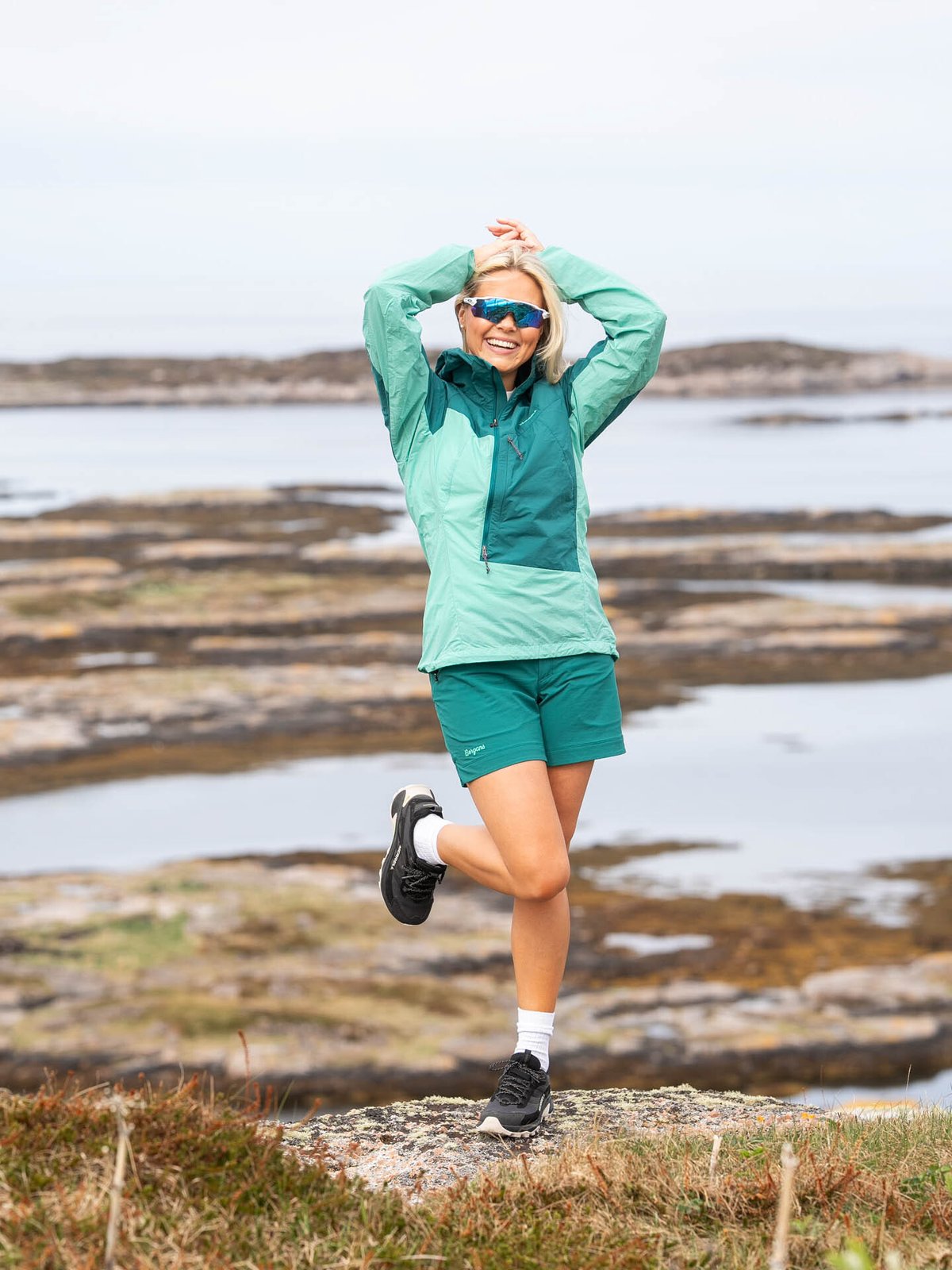 Bergans Tind Windbreaker Anorak Women Light Malachite Green / Malachite Green