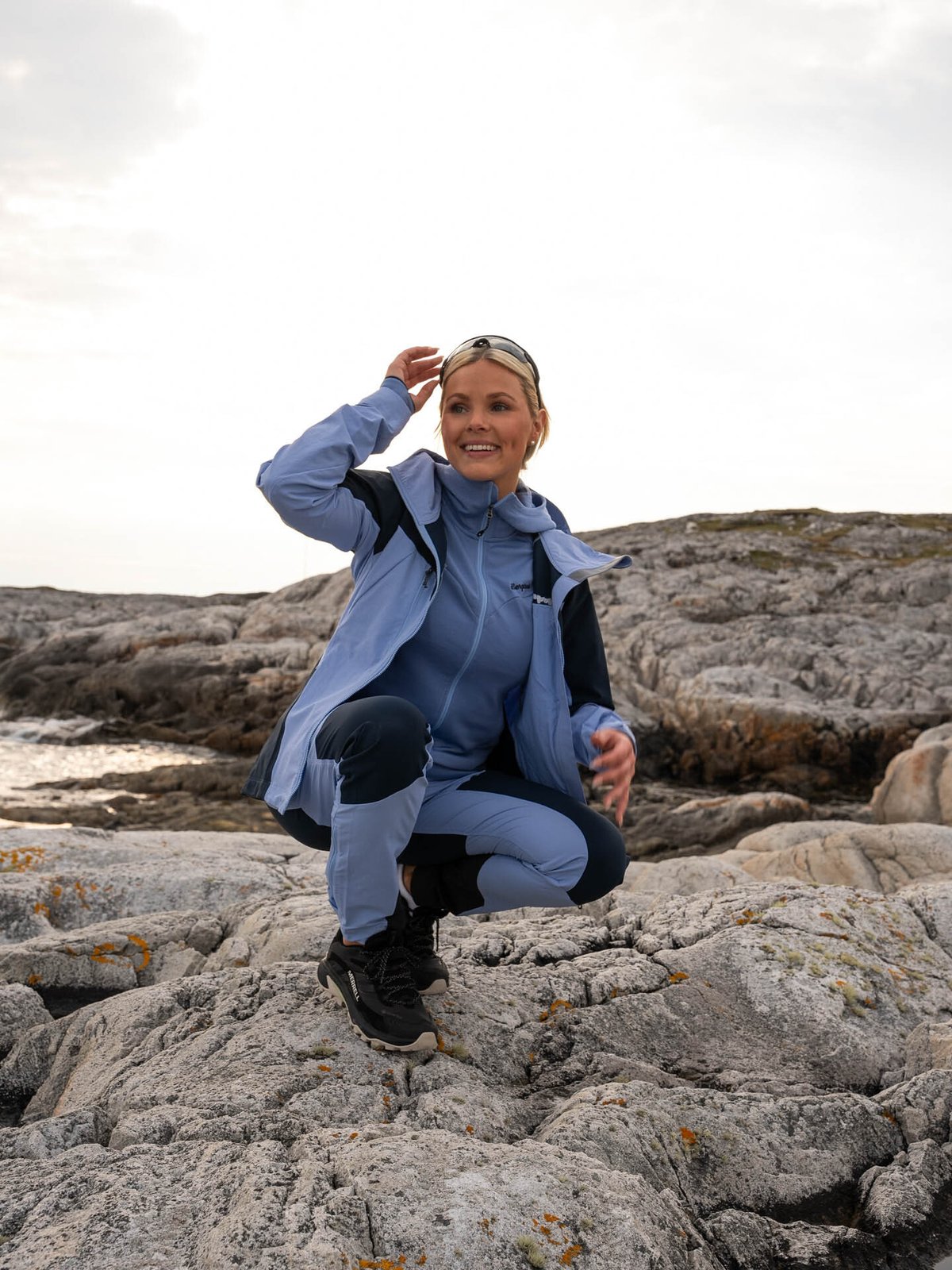 Bergans Tind Softshell Pants Women Blueberry Milk / Navy Blue