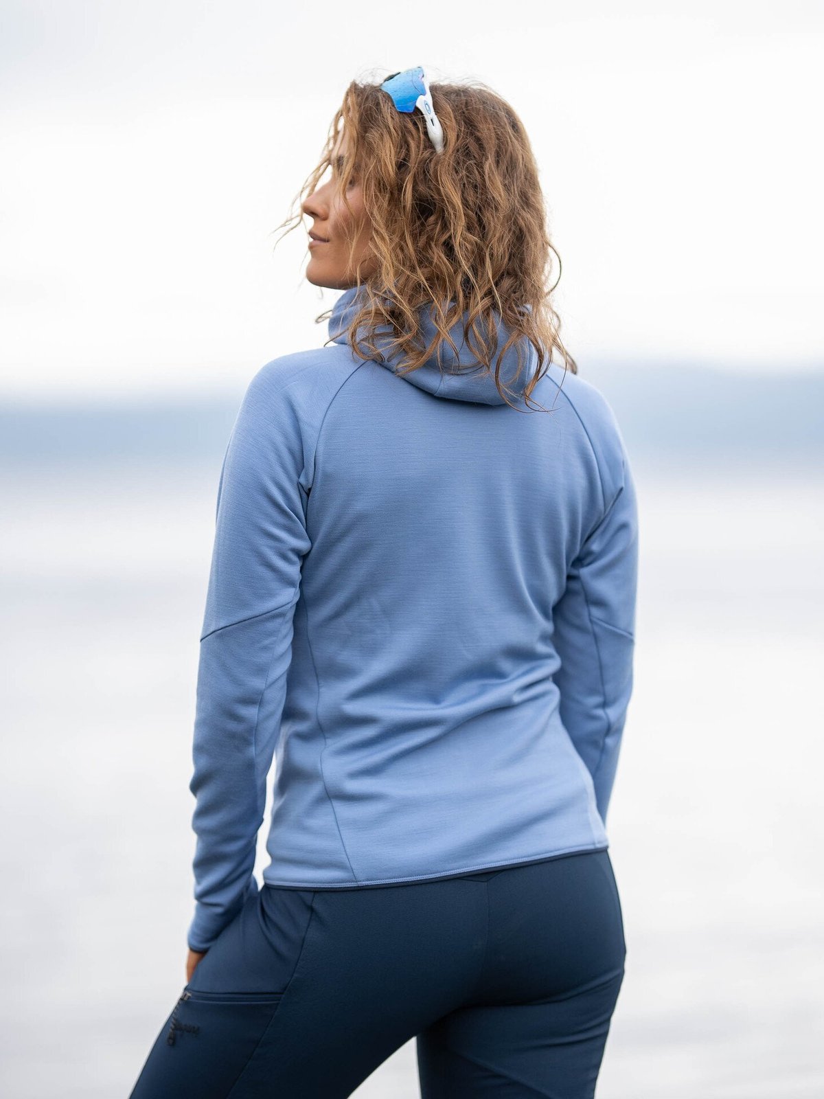 Bergans Tind Merino Hood Jacket Women Blueberry Milk